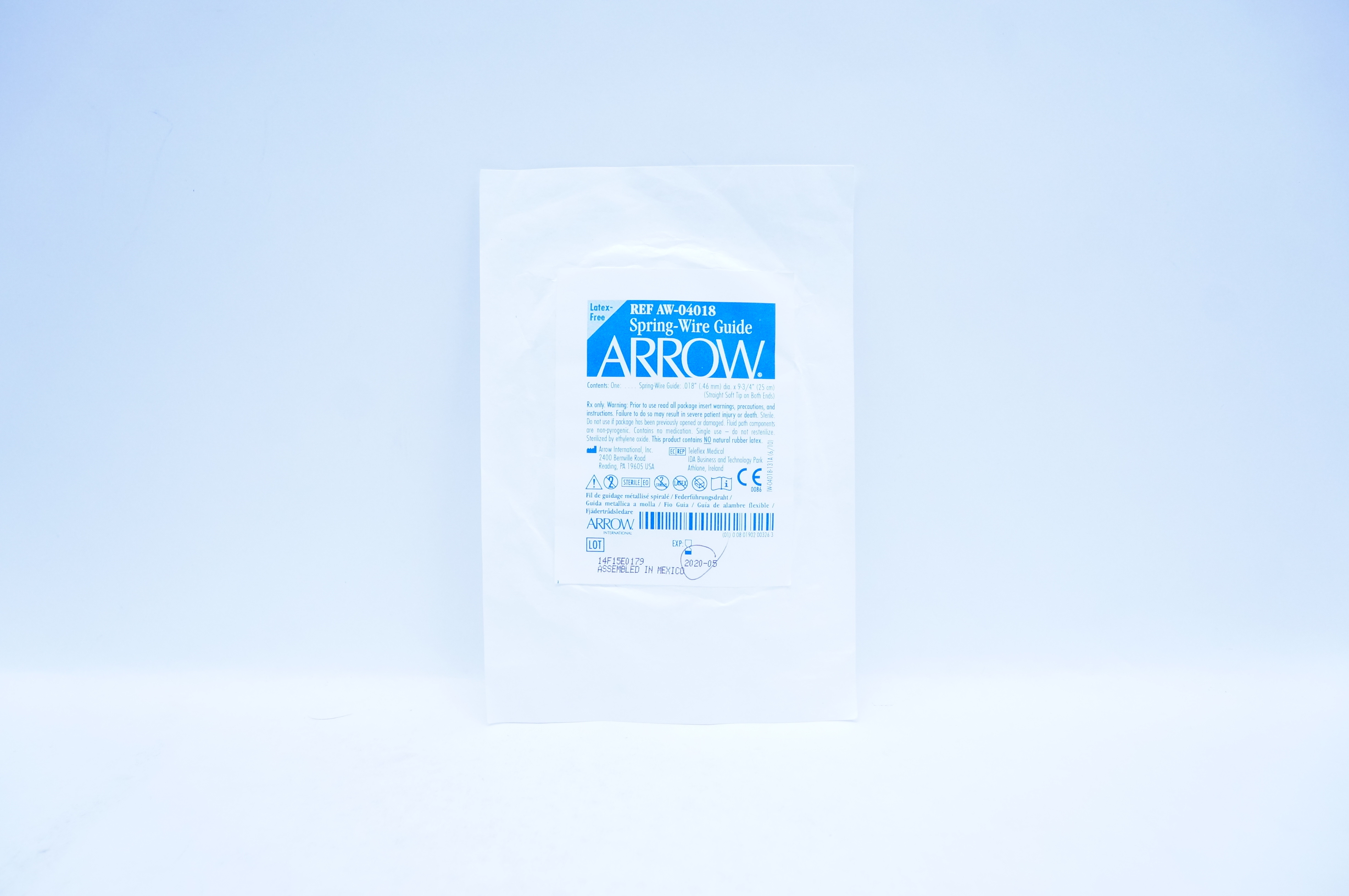 Arrow AW-04018 Spring-Wire Guide .018inch dia. x 9-3/4inch Straight Soft Tip (x)