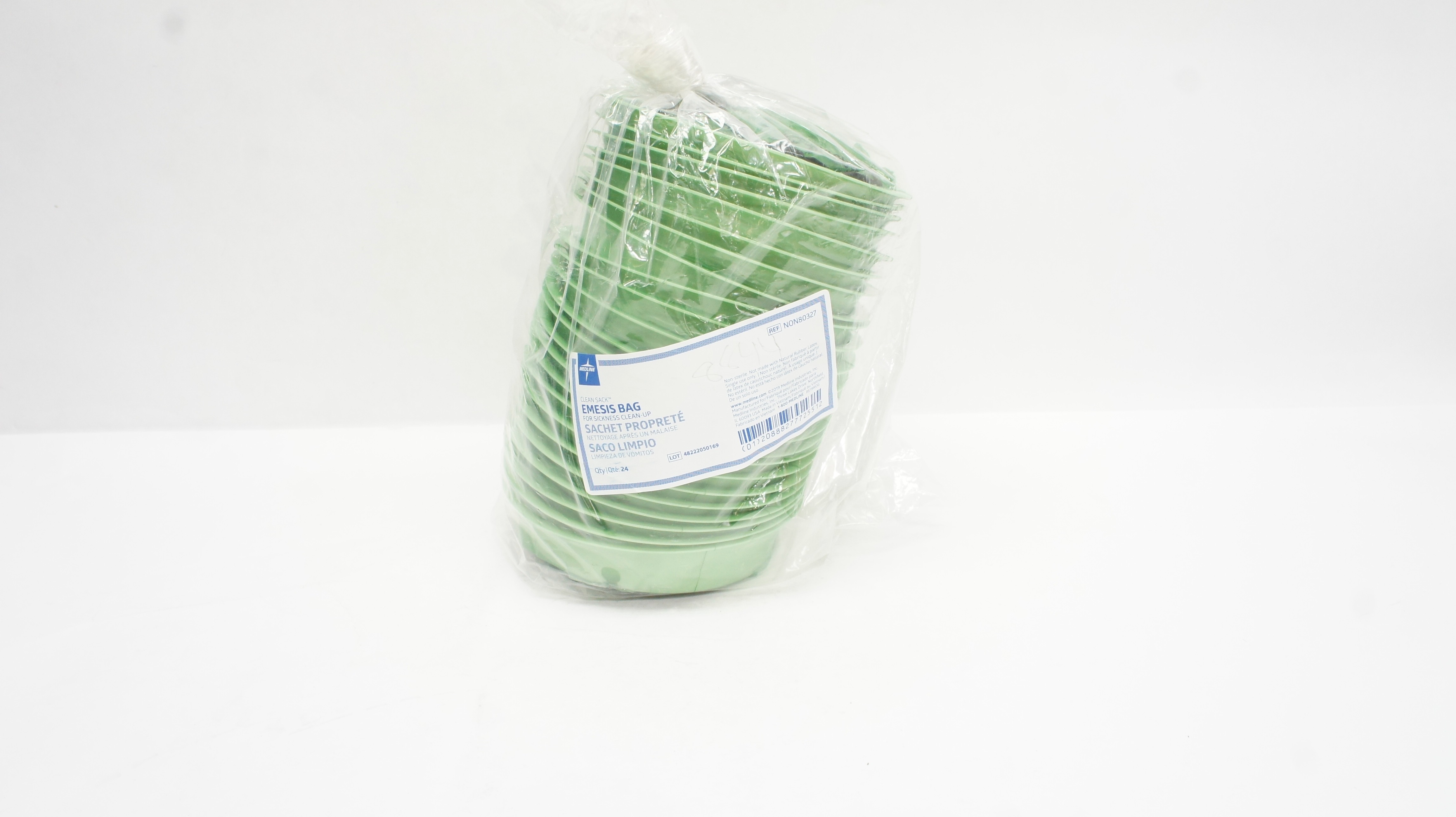 Medline NON80327 Clean Sack Emesis Bag, Green - Pack of 24