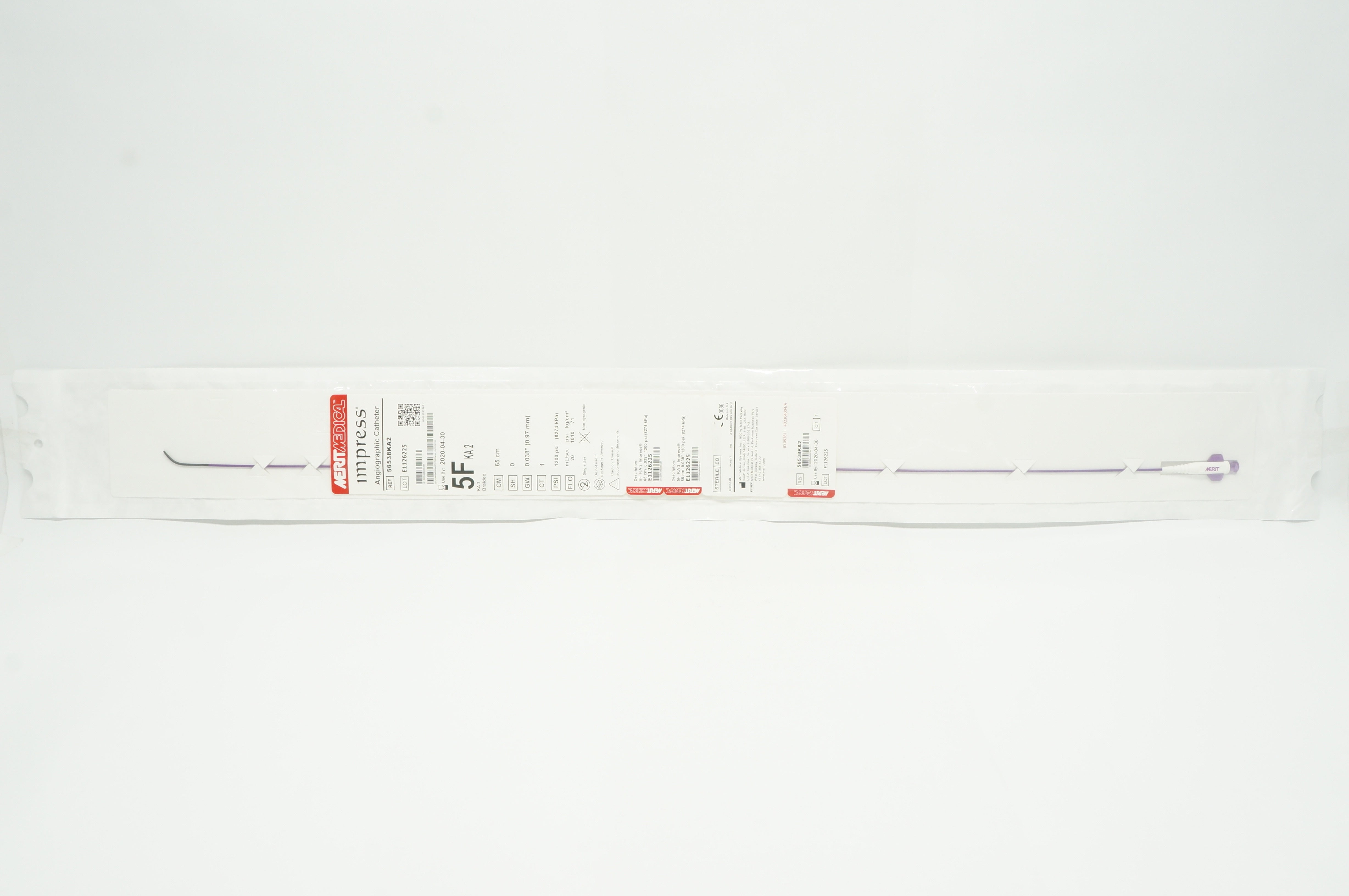 Merit Medical 56538KA2 Impress KA2 Braided Angiographic Cath. 5F x 65cm (x)
