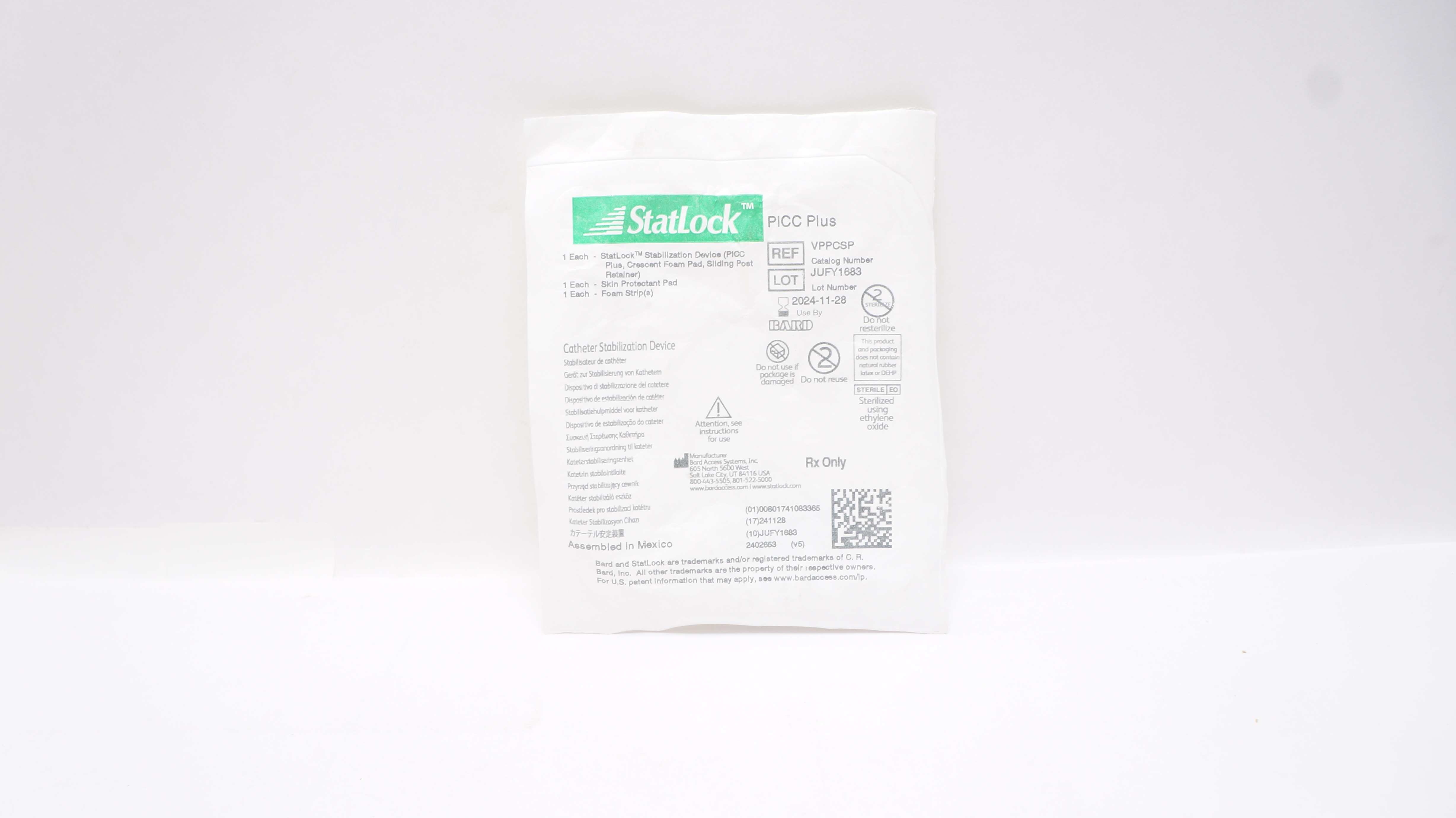 Bard VPPCSP StatLock  PICC Plus Cath. Stabilization Device