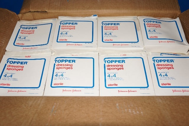 Johnson & Johnson 172434 Topper Dressing Sponges 4x4" ~ 8 Box of 50