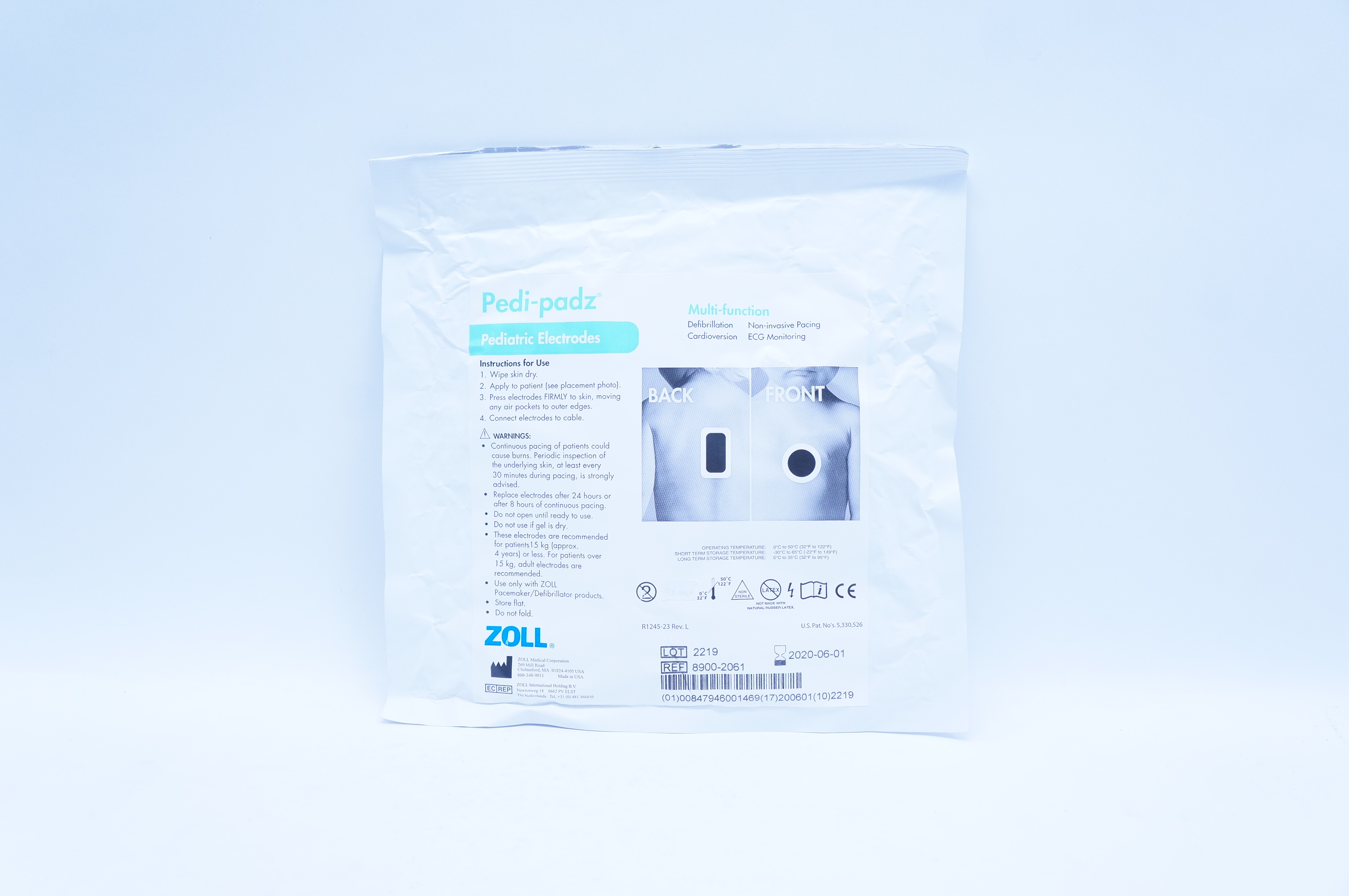 Zoll 8900-2061 Pedi-padz Multi-Function Pediatric Electrodes (x)