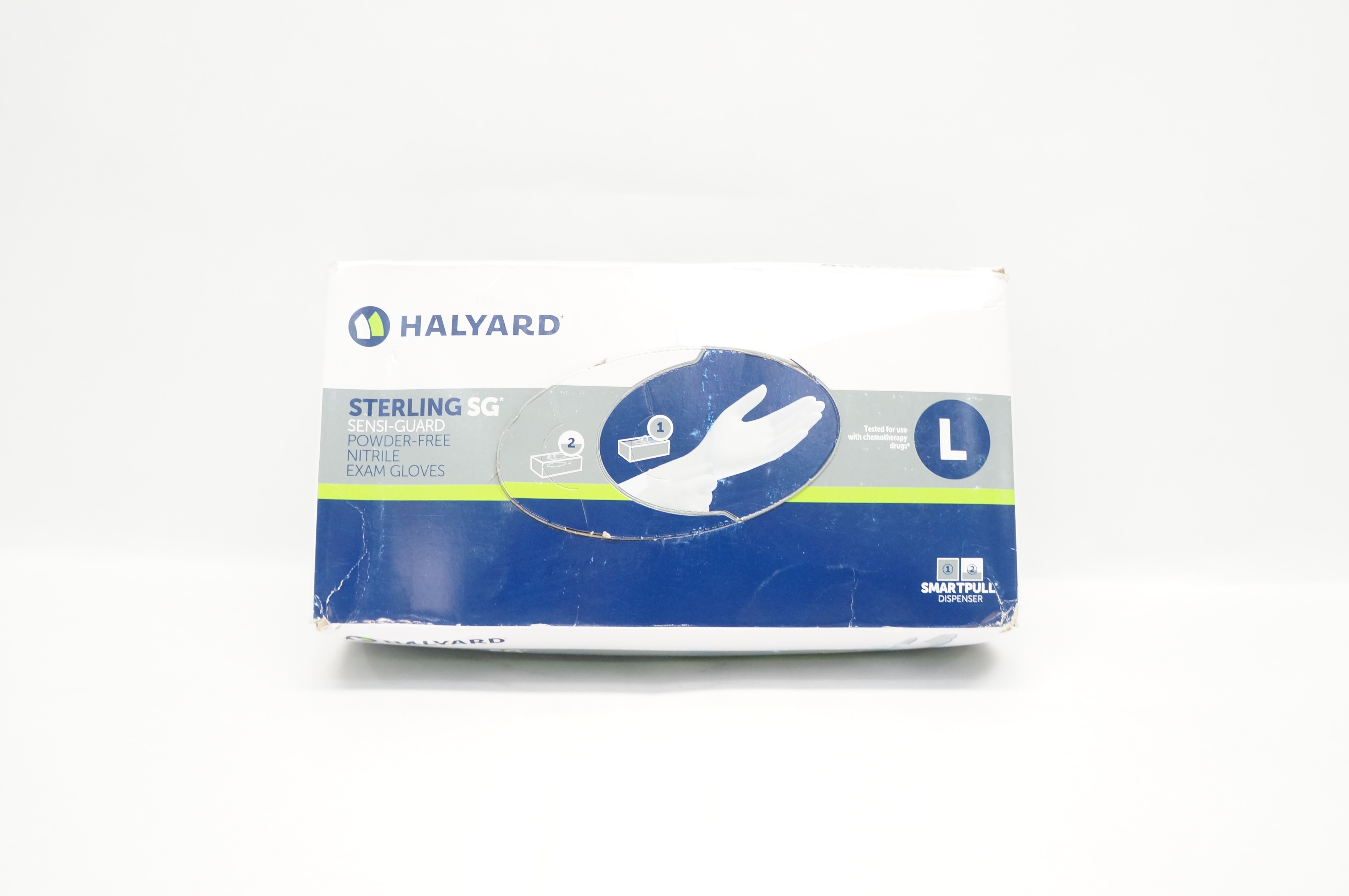 Halyard 41660 SG Nitrile Sensi-Guard Powder-Free Exam Gloves, L - Box of 250