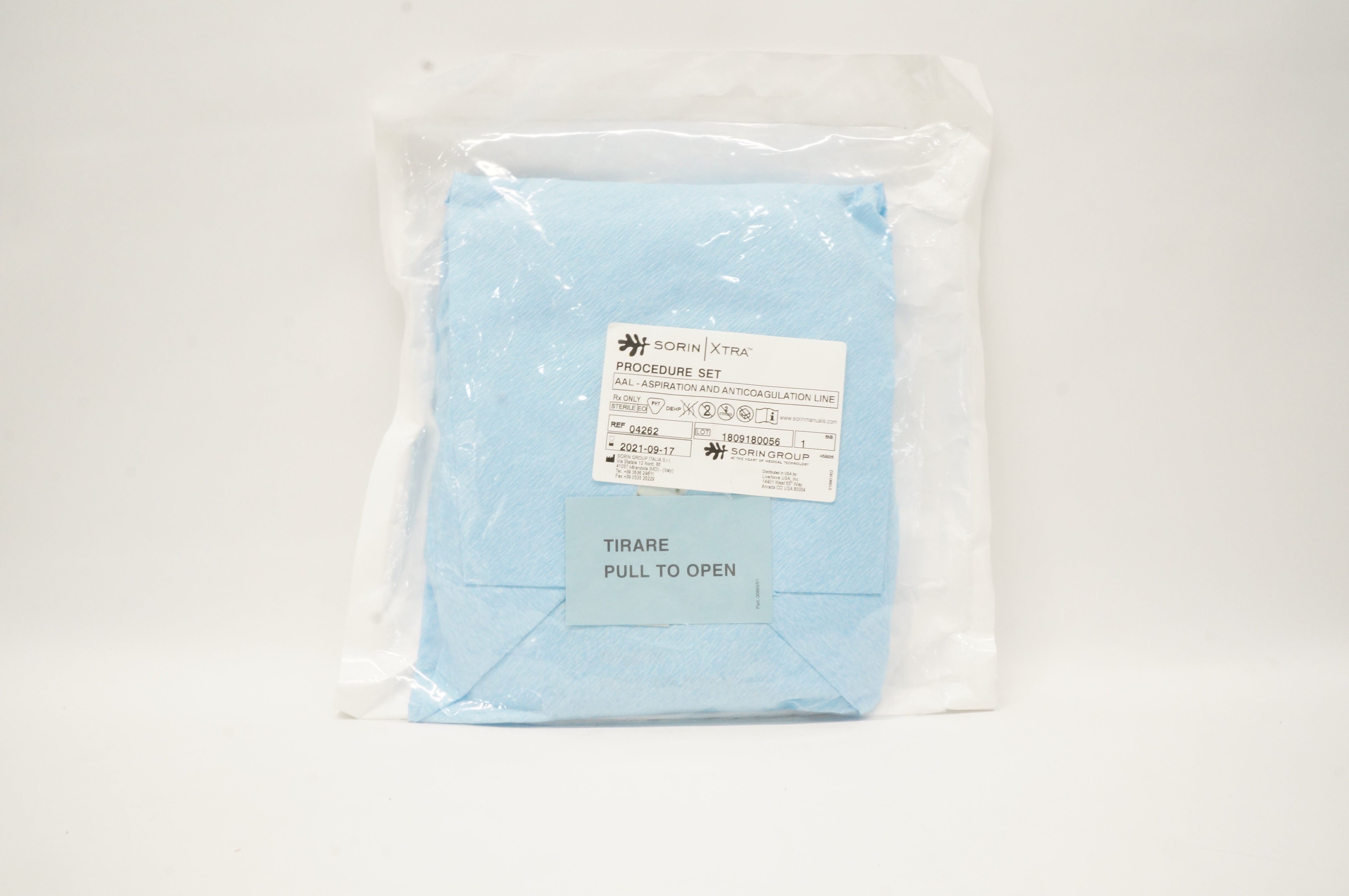 Sorin Xtra 04262 Procedure Set