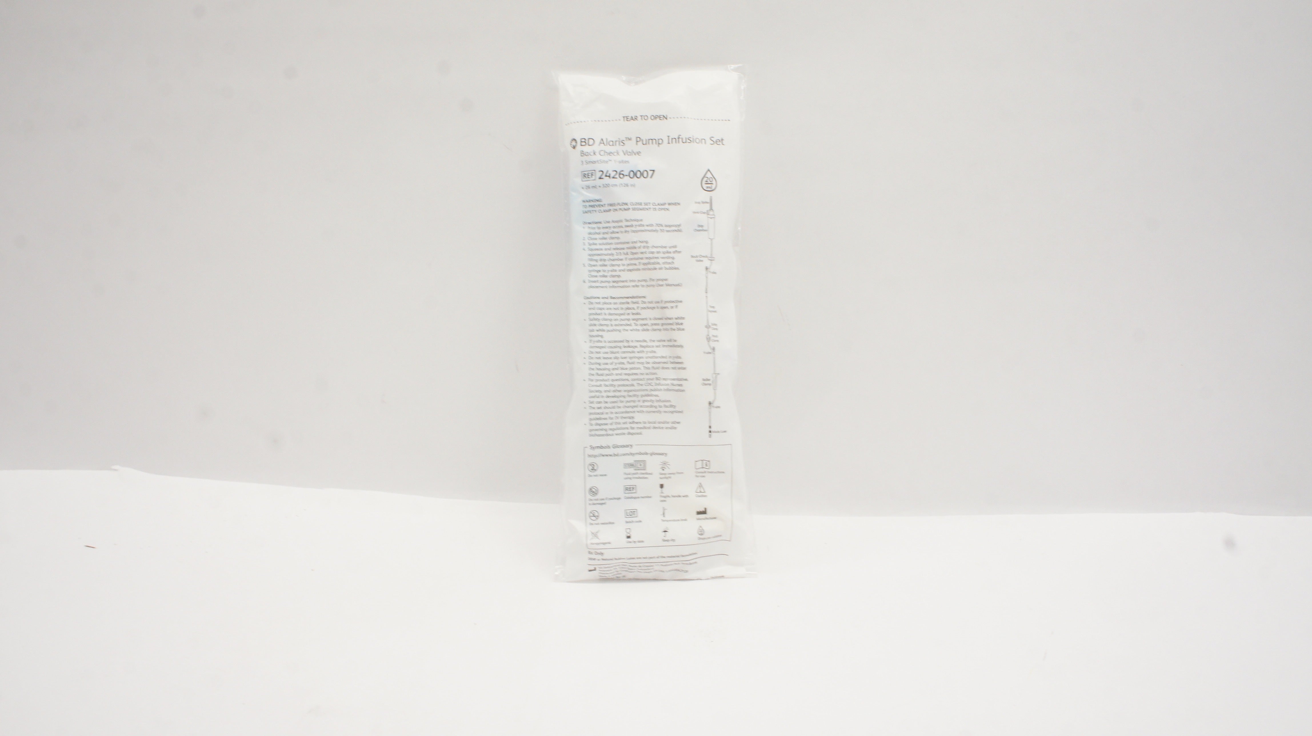 BD 2426-0007 Alaris Pump Infusion Set Back Check Valve 20ml 126inch (x)