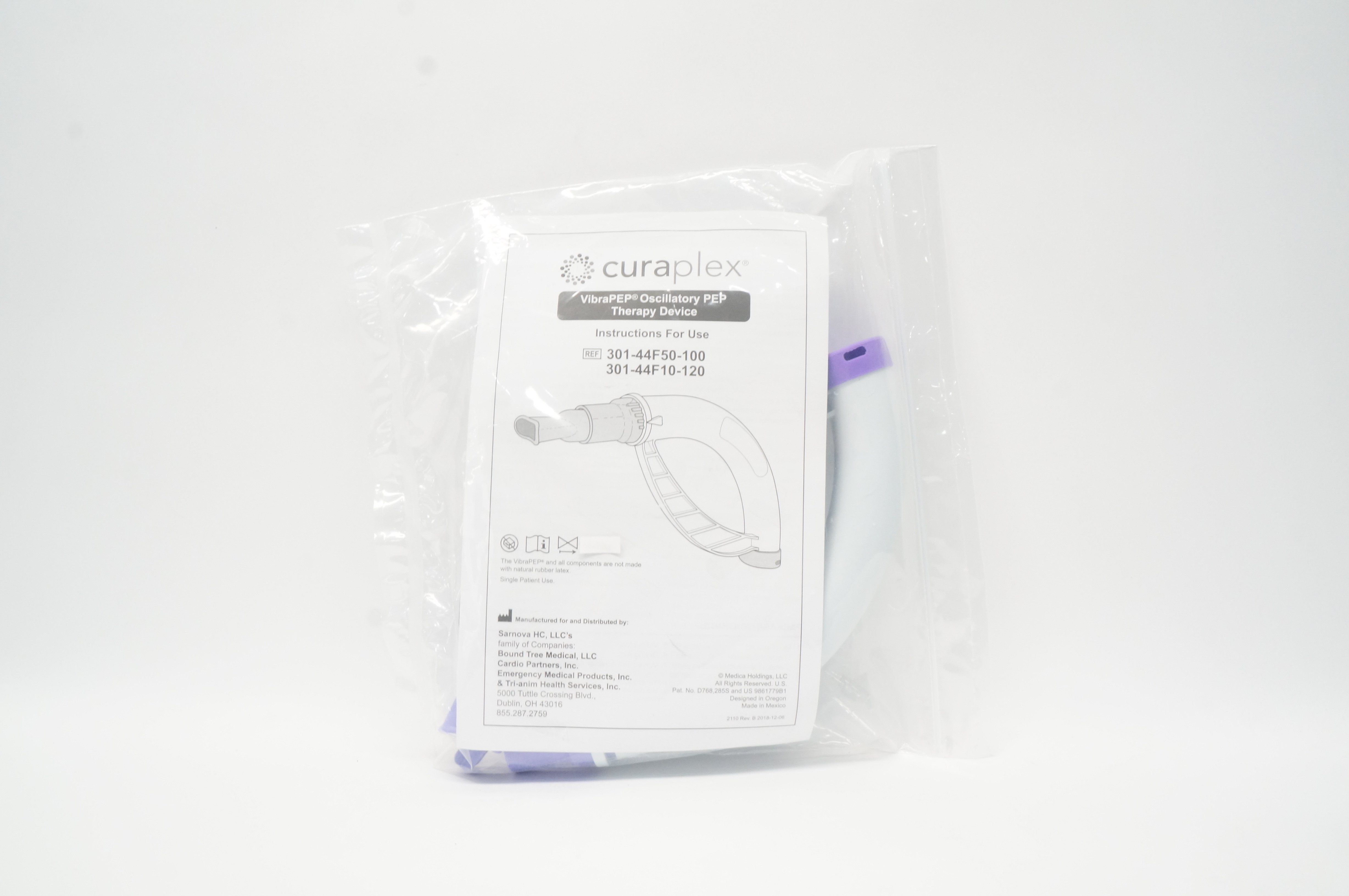 Curaplex 301-44F50-100 VibraPEP Oscillatory PEP Therapy Device