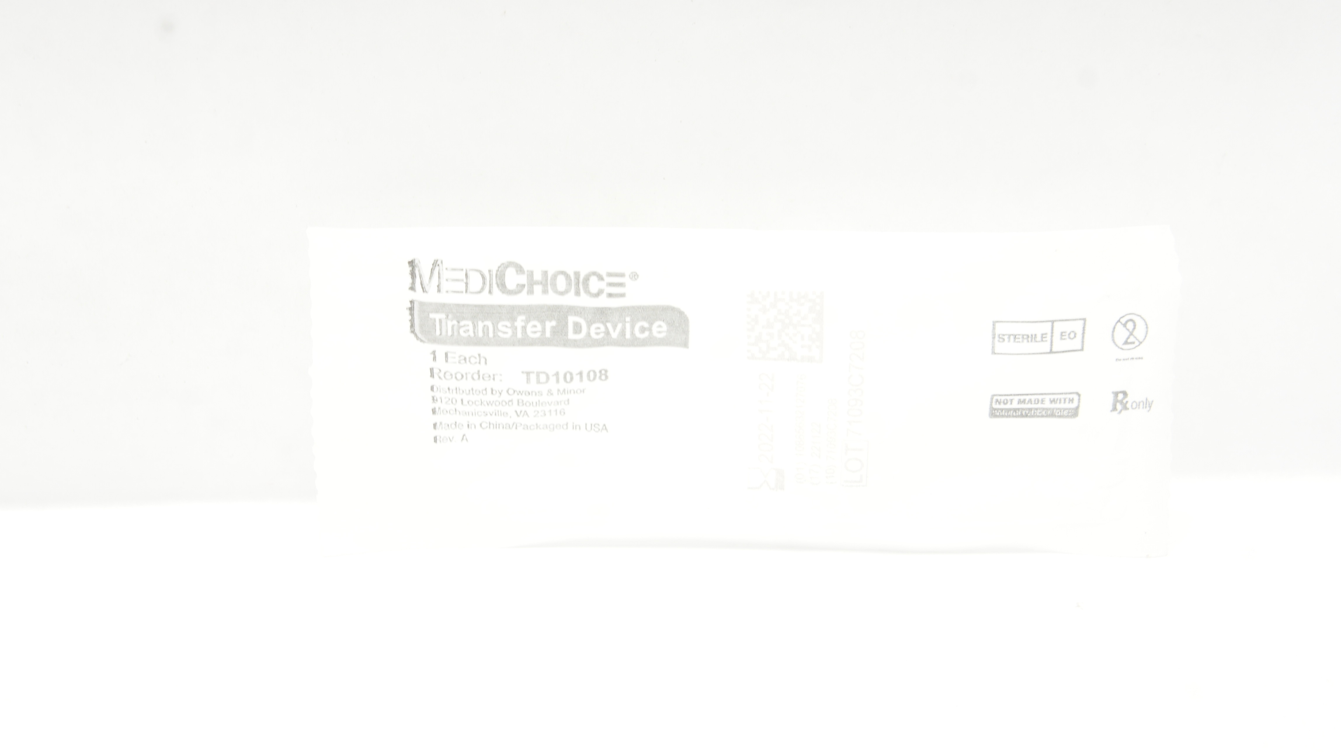 MediChoice TD10108 TRansfer Device (x)