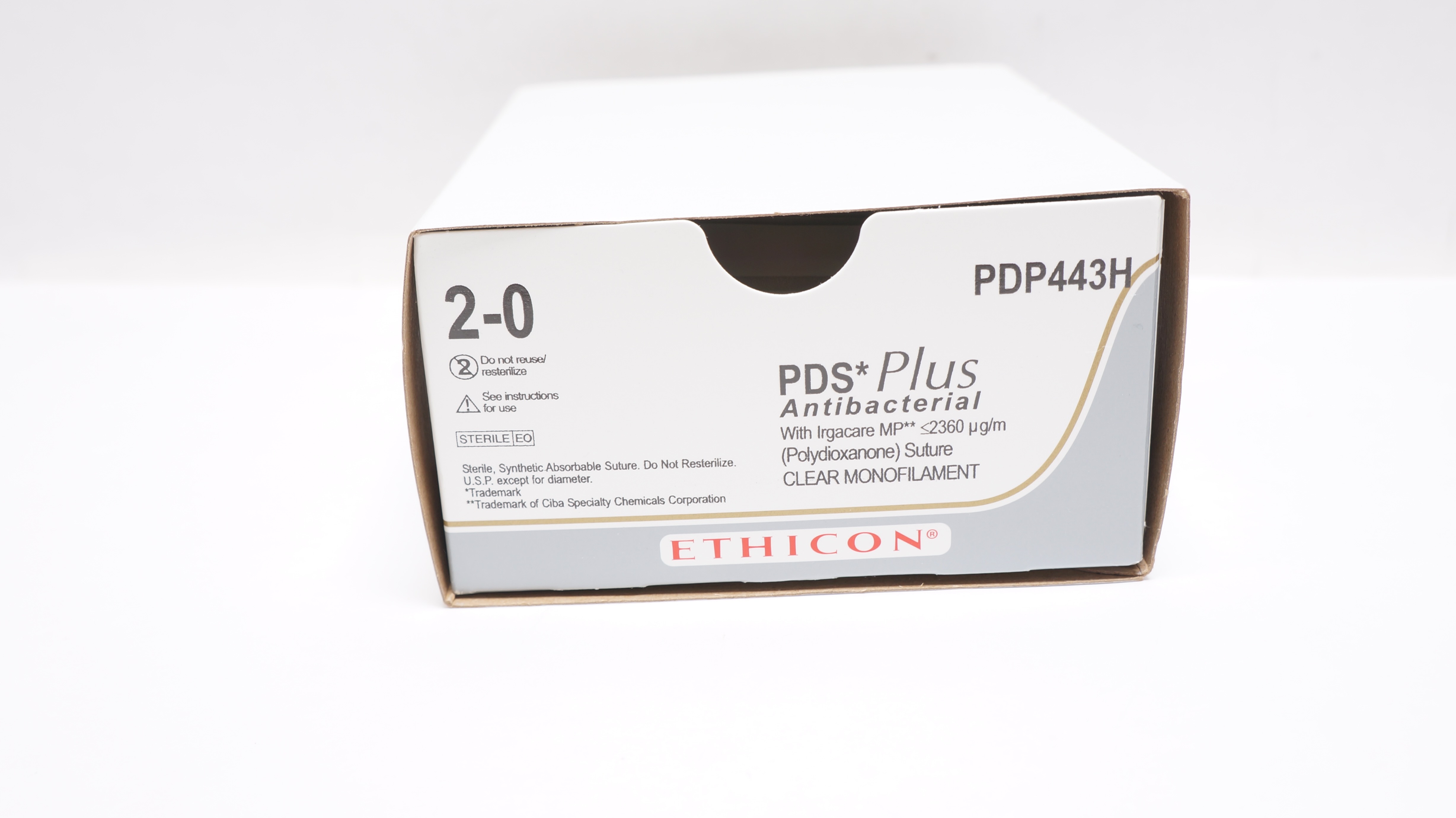 Ethicon PDP443H 2-0 PDS FS-1, 24mm 3/8c Reverse Cutting, 27inch (x) - Box of 32