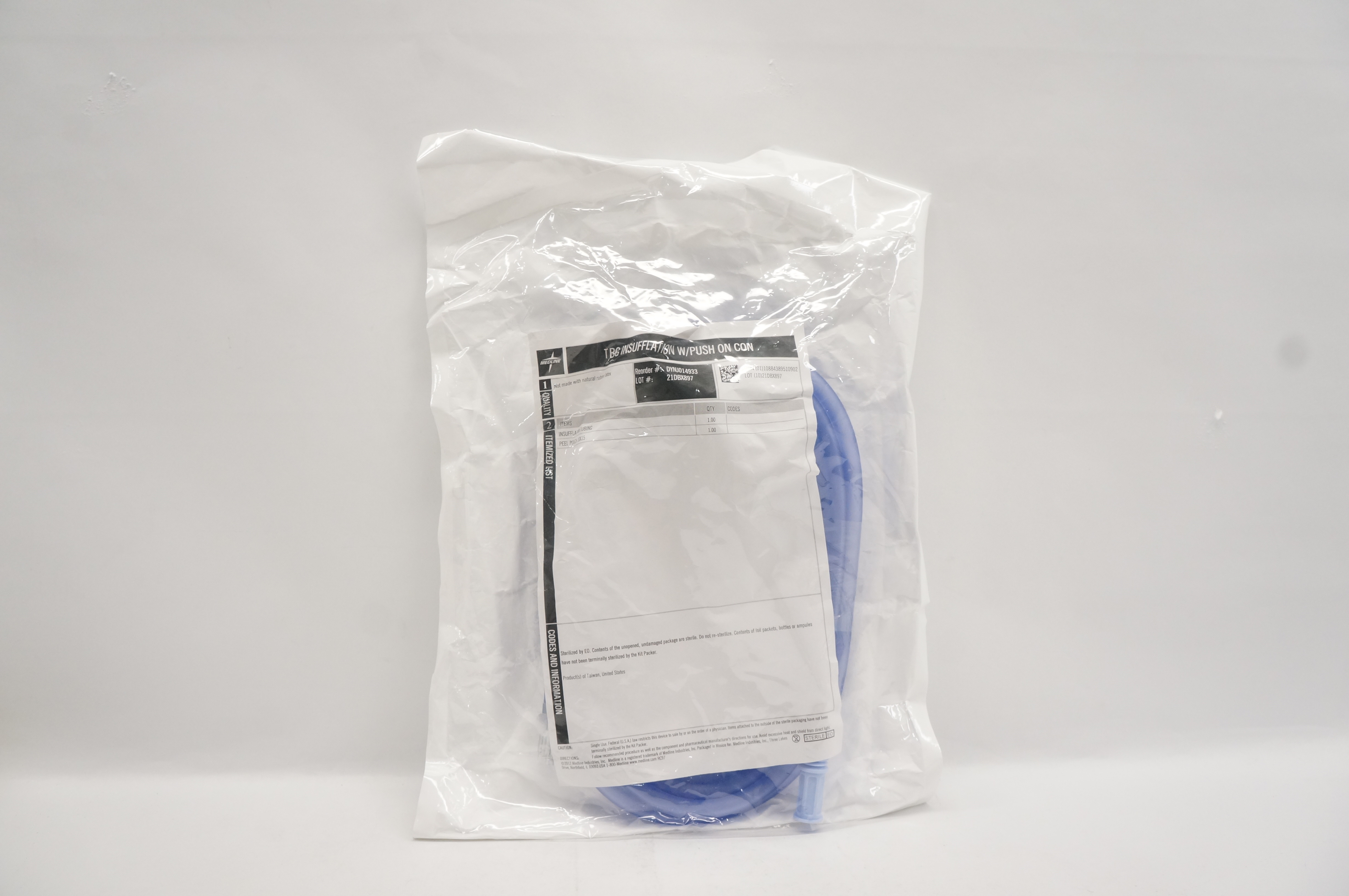 Medline DYNJ014933 TBG Insufflation with Push on Con