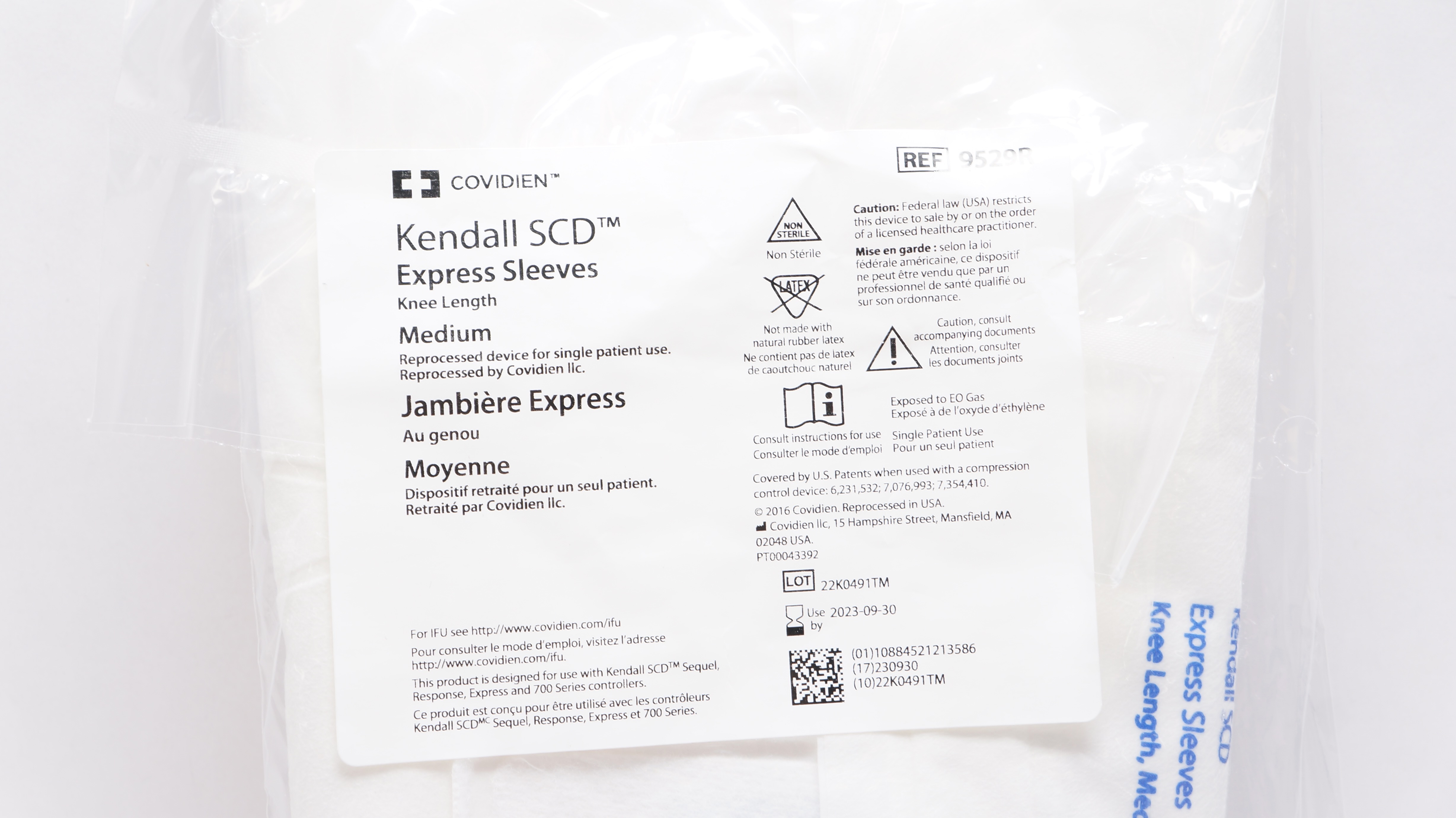 Covidien 9529R Kendall SCD Express Sleeves, Knee Length, Medium (x)