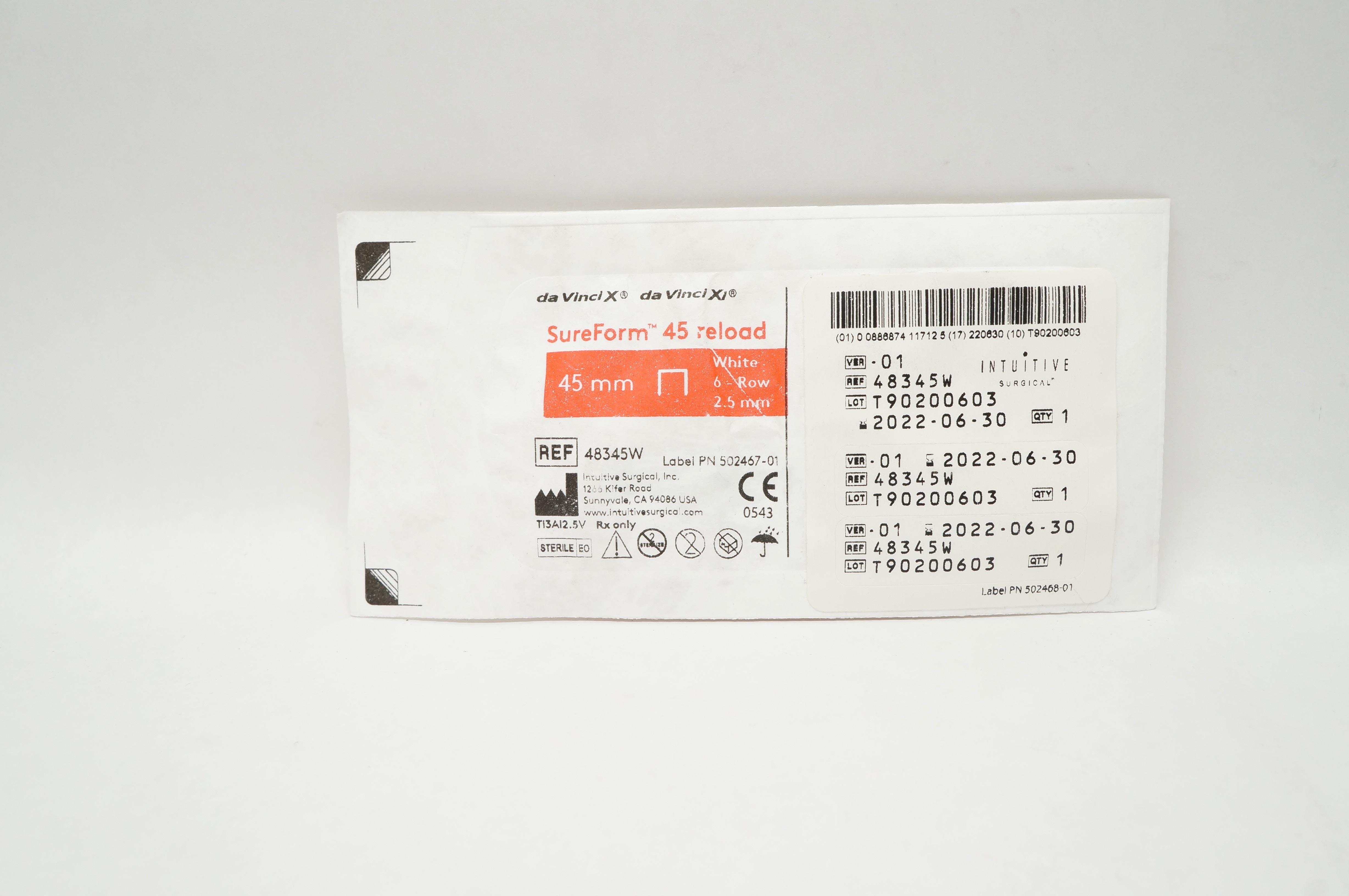 Intuitive Surgical 48345W Da Vinci Xi SureForm 45 Reload 45mm (x)