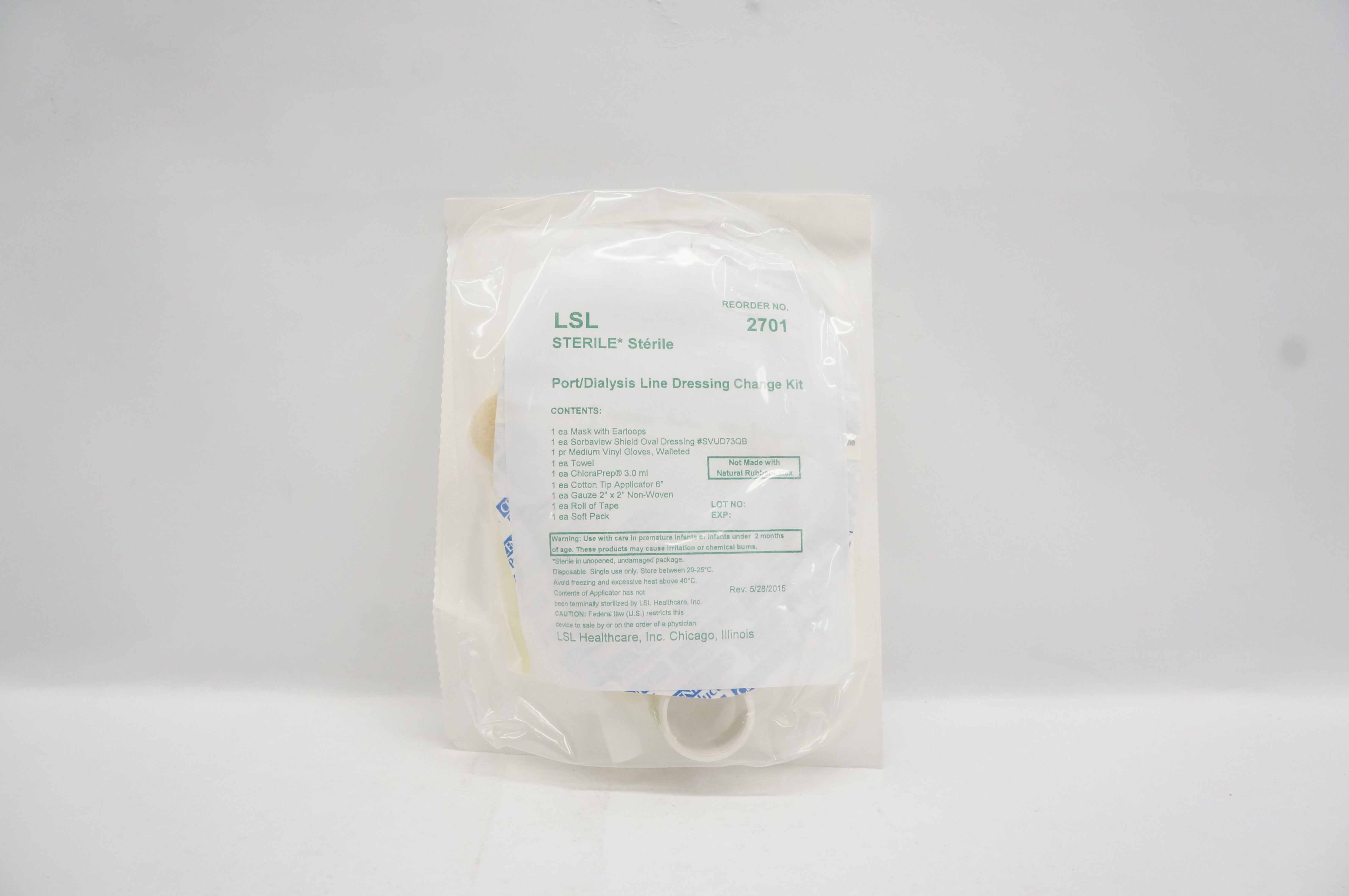 3M 2701 LSL Port/Dialysis Line Dressing Change Kit (x)