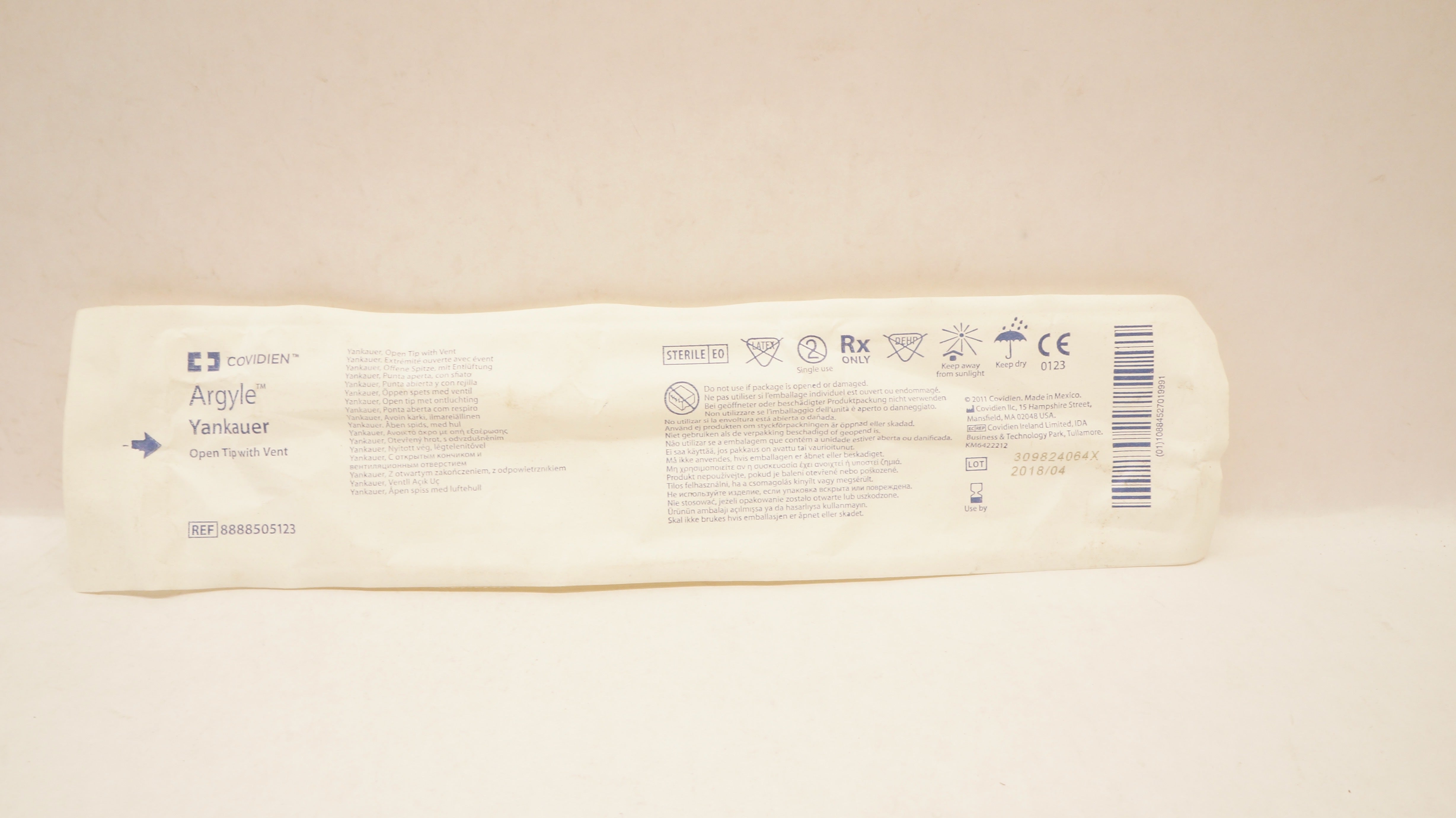 Covidien 8888505123 Argyle Yankauer Open Tip with Vent (x)