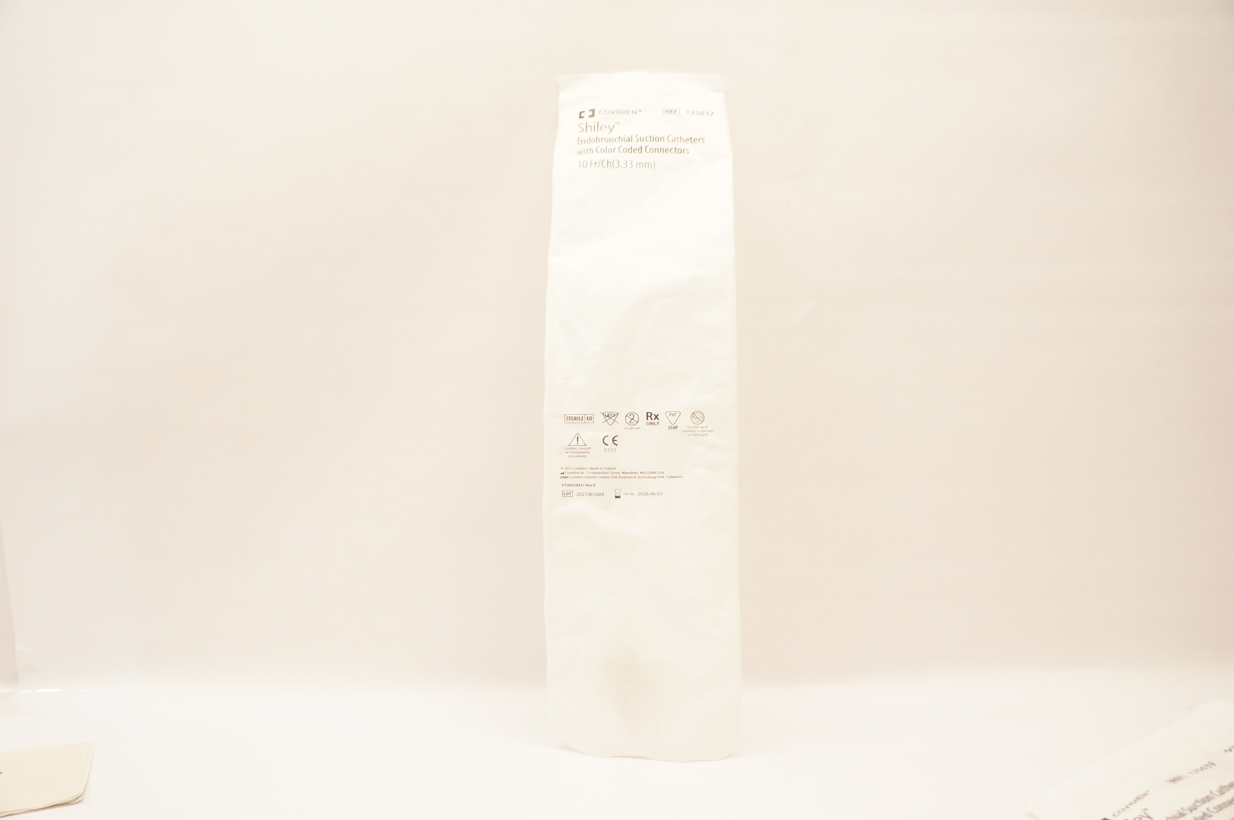 Covidien 125037 Shiley Endobronchial Suction Caths. w/Coded Connector 10 Fr/Ch