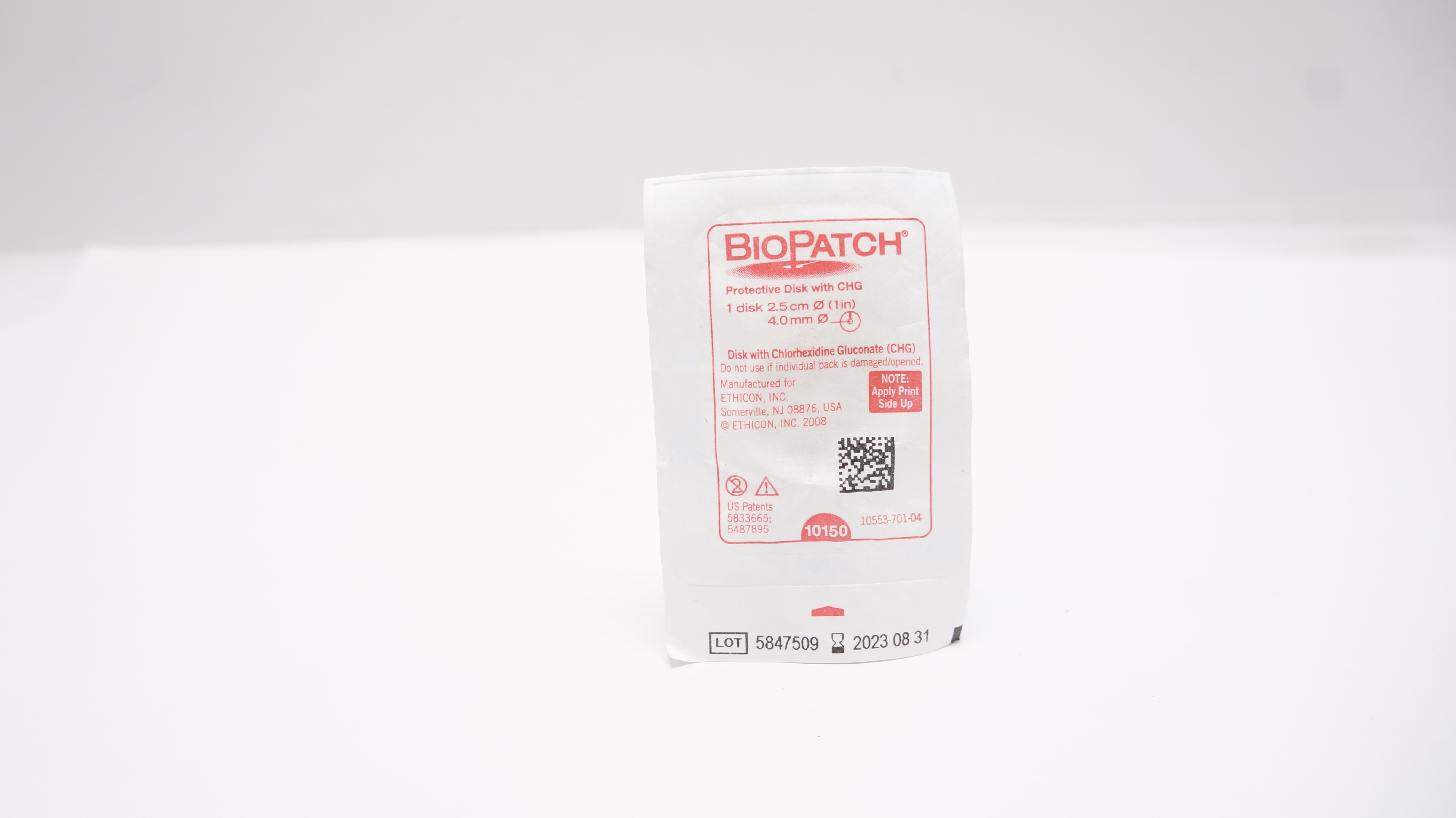 Ethicon 10150 BioPatch Protective Disk with CHG 1inch x 4.0mm (x)
