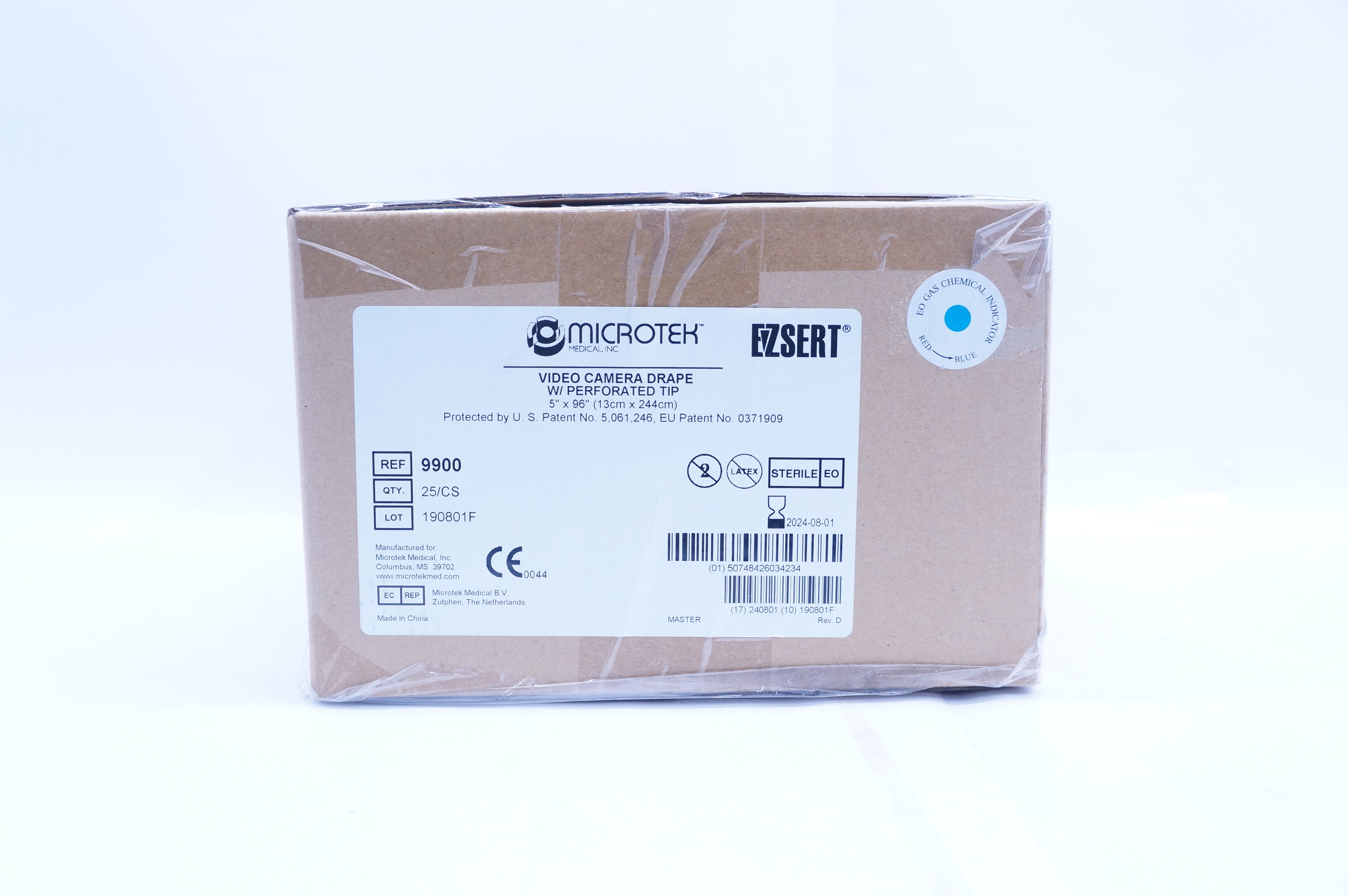 Microtek 9900 Video Camera Drape W/ Perforated Tip 5inch x 96inch - Box of 25