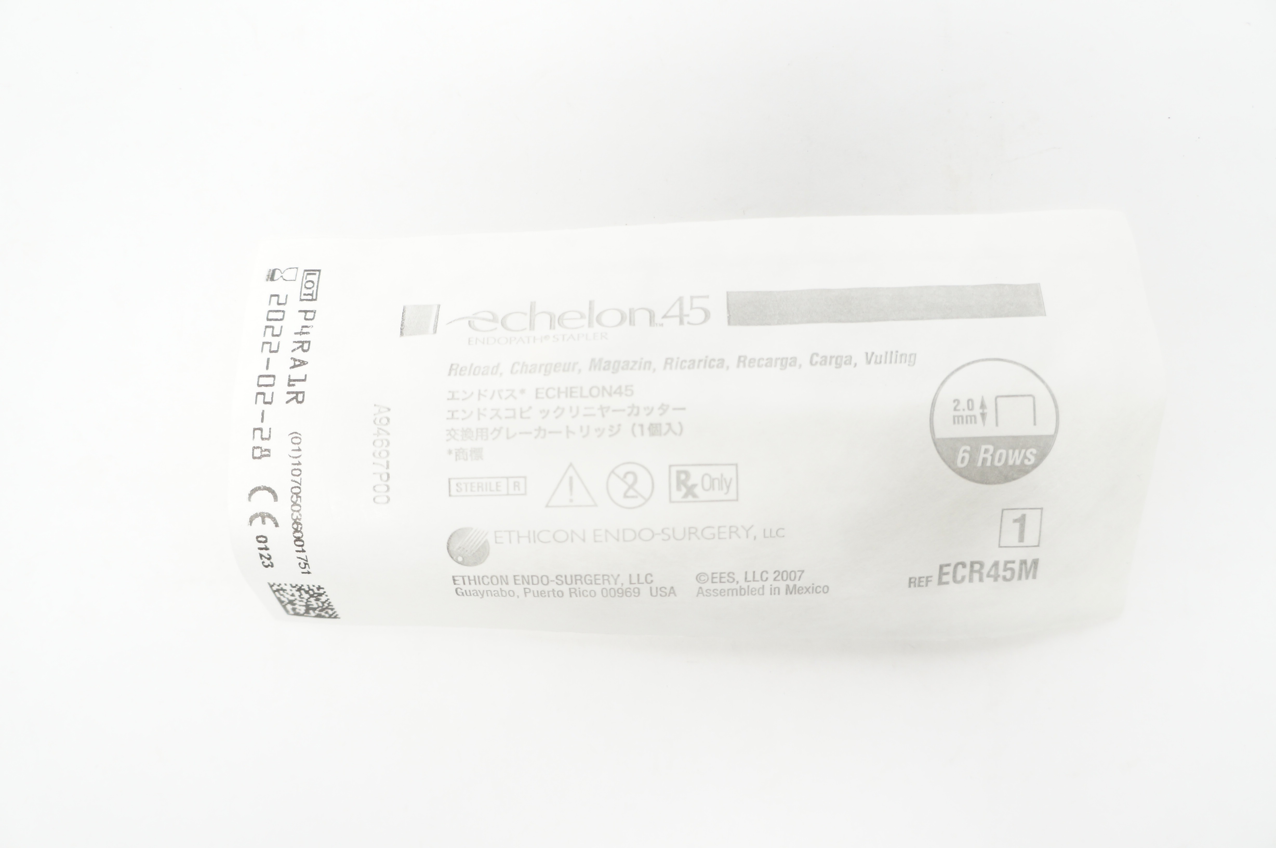 Ethicon ECR45M ECHELON 45 Endopath Stapler Reload 2mm 6 Rows (x)