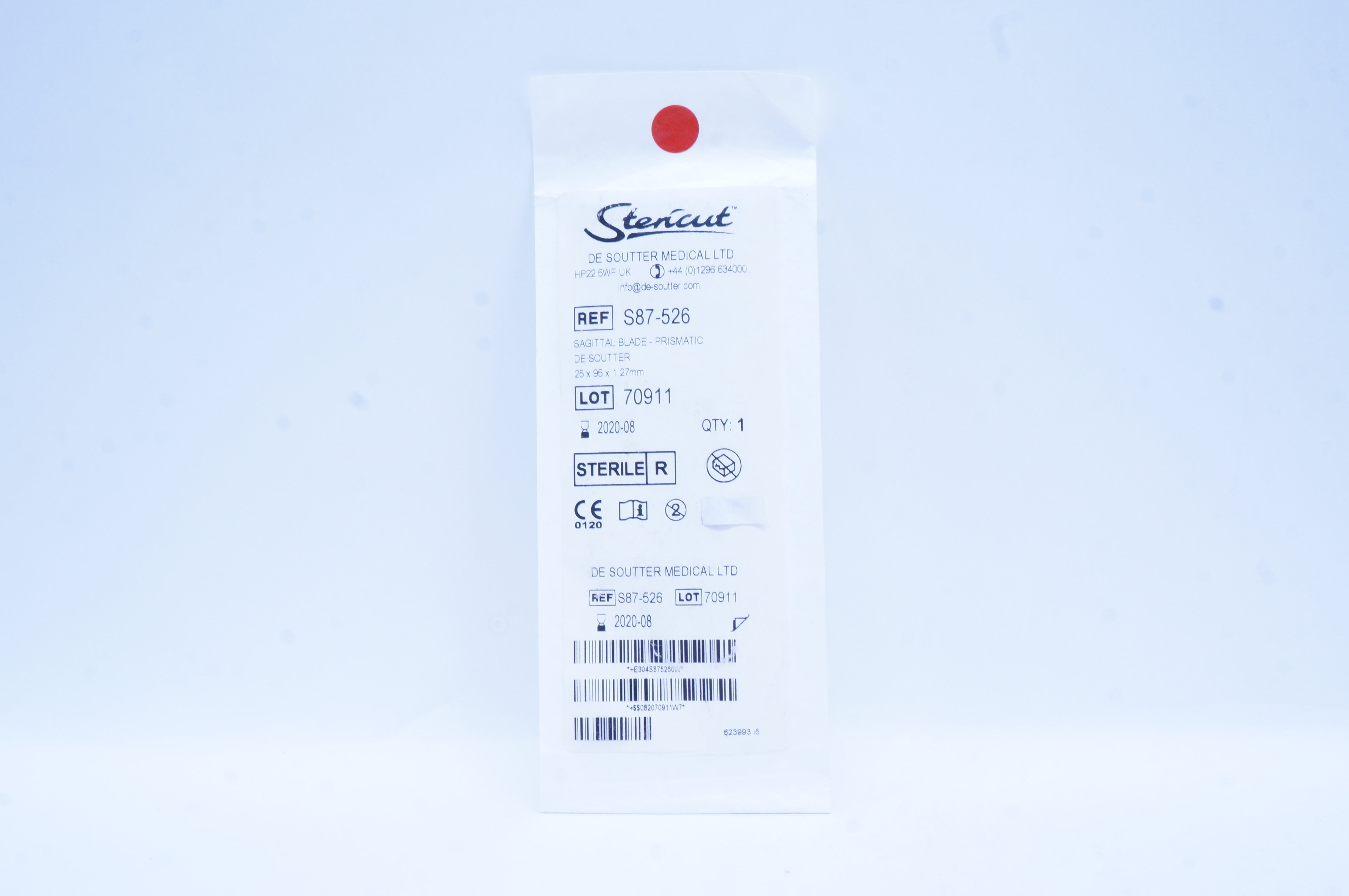 De Soutter S87-526 Stericut Sagittal Blade Prismatic 25 x 95 x 1.27mm (x)