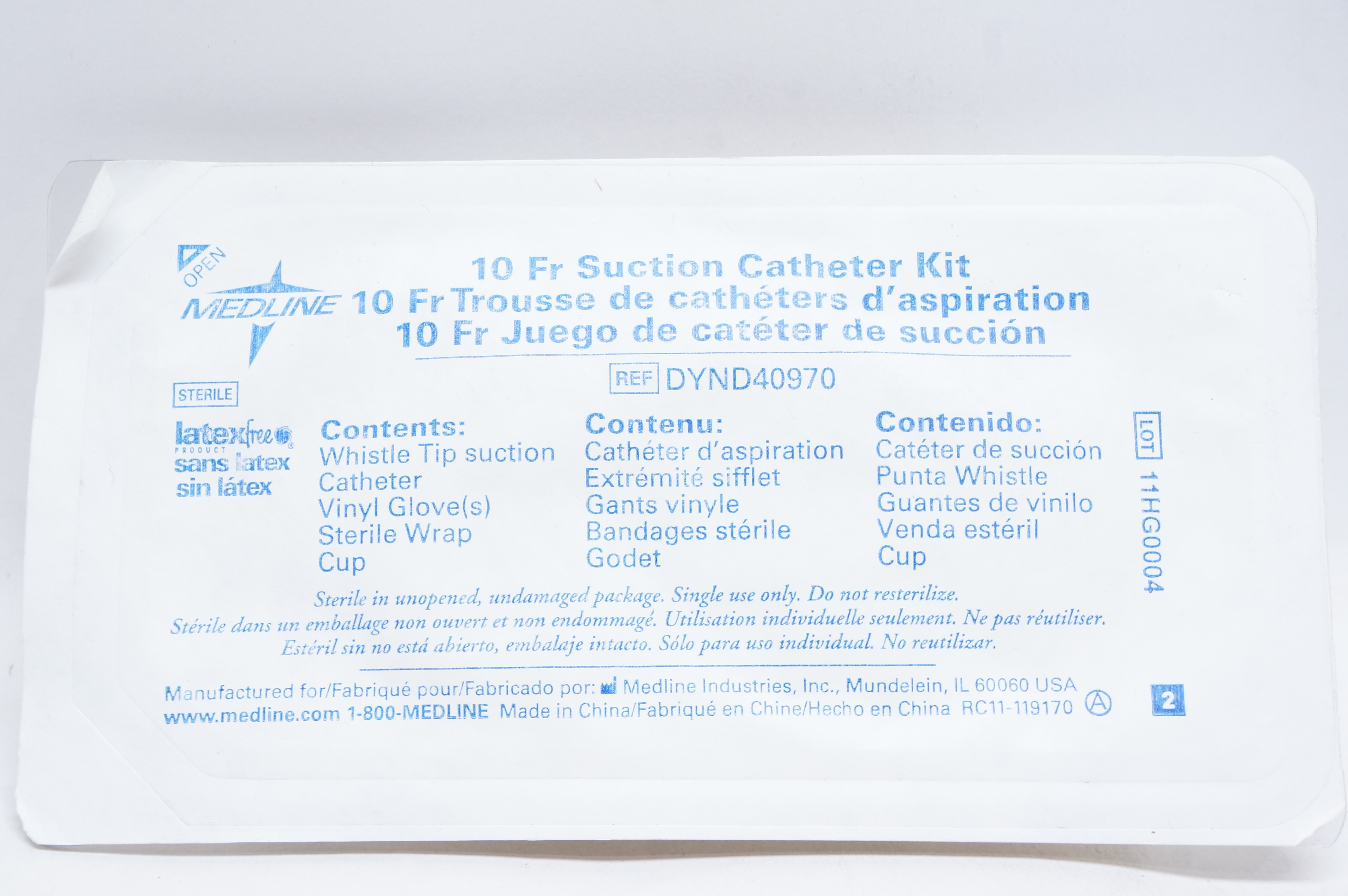 Medline DYND40970 Suction Cath. Kit 10Fr.