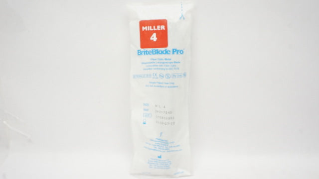 Flexicare Medical 040-724U BriteBlade Pro Fiber Optic Metal MILLER 4