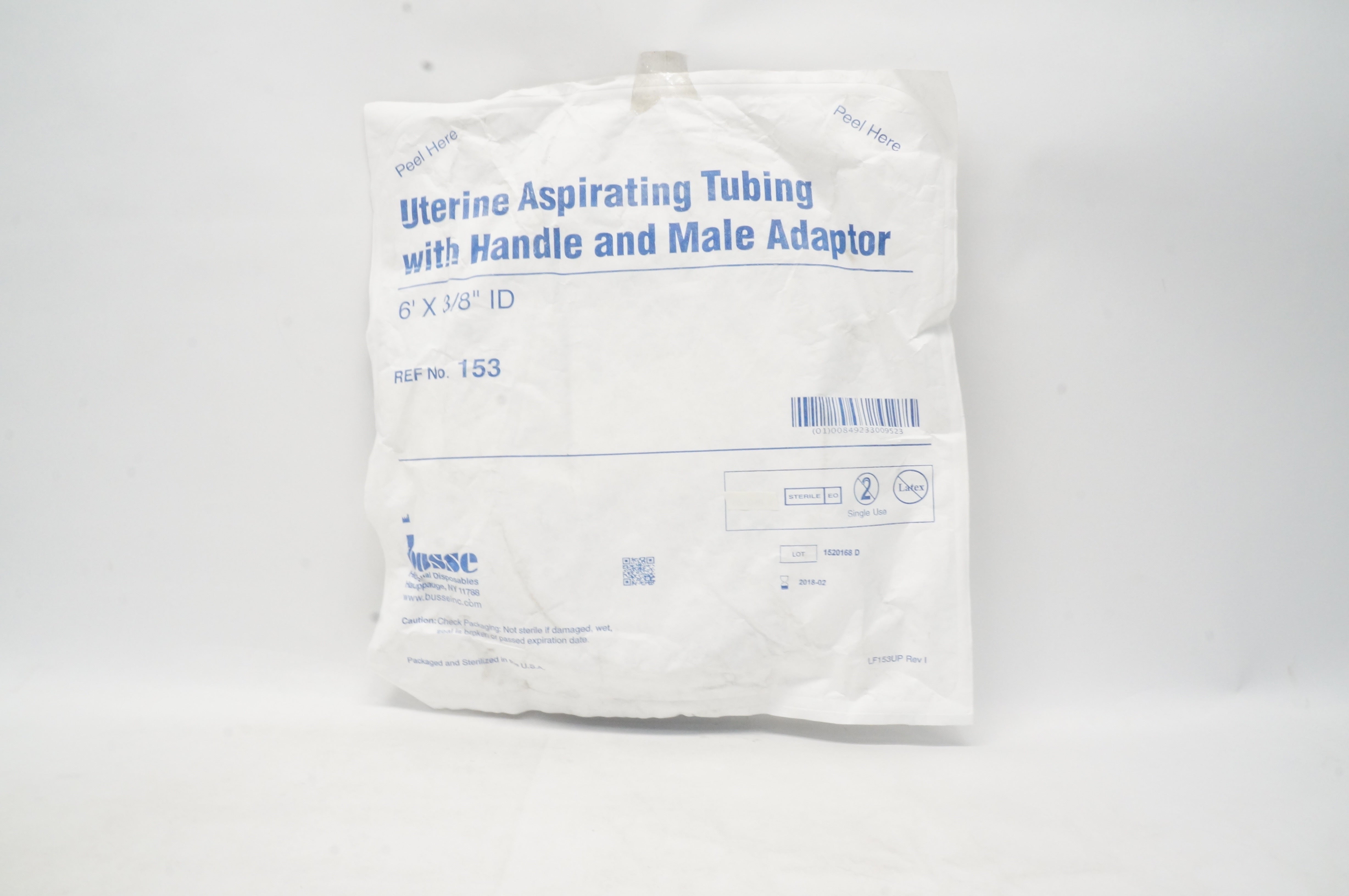 Busse 153 Uterine Aspirating Tubing, Handle and Male Adaptor 6Ft. x 3/8in. (x)