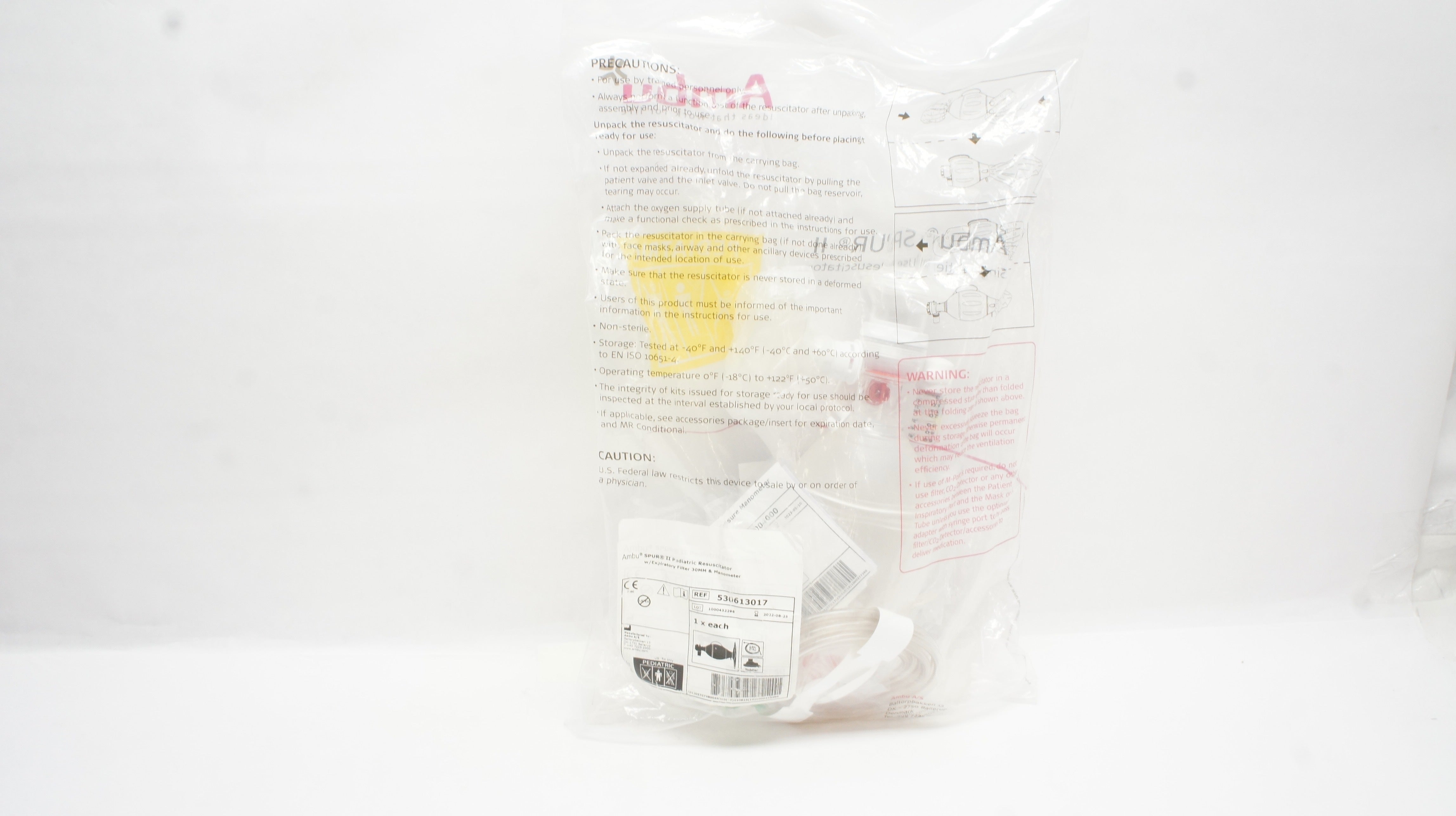 AMBU 530613017 Pediatric Resuscitator w/Expiratory Filter 30mm & Manometer (x)