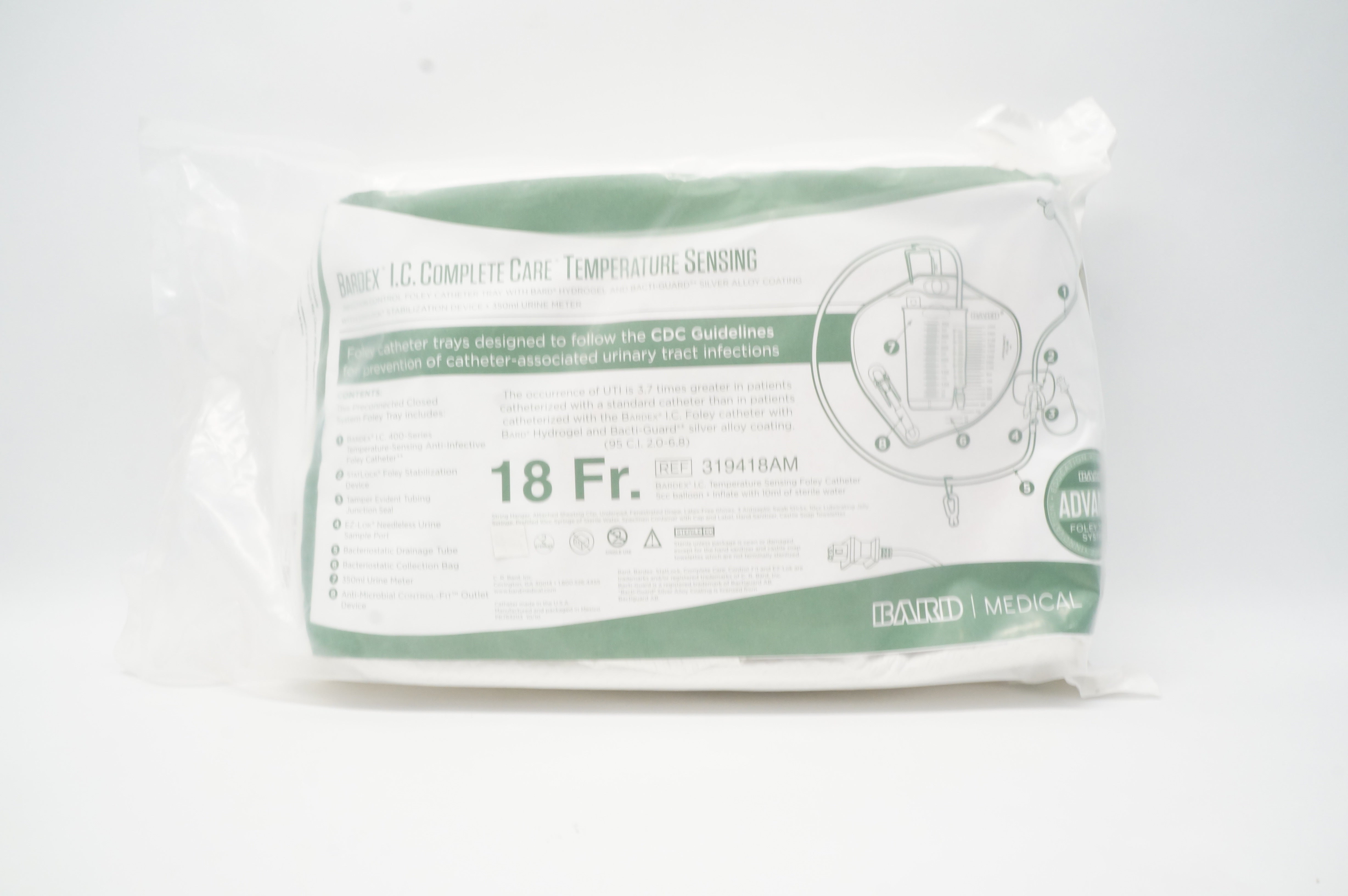 Bard 319418AM I.C. Complete Care Temperature Sensing 18Fr (x)