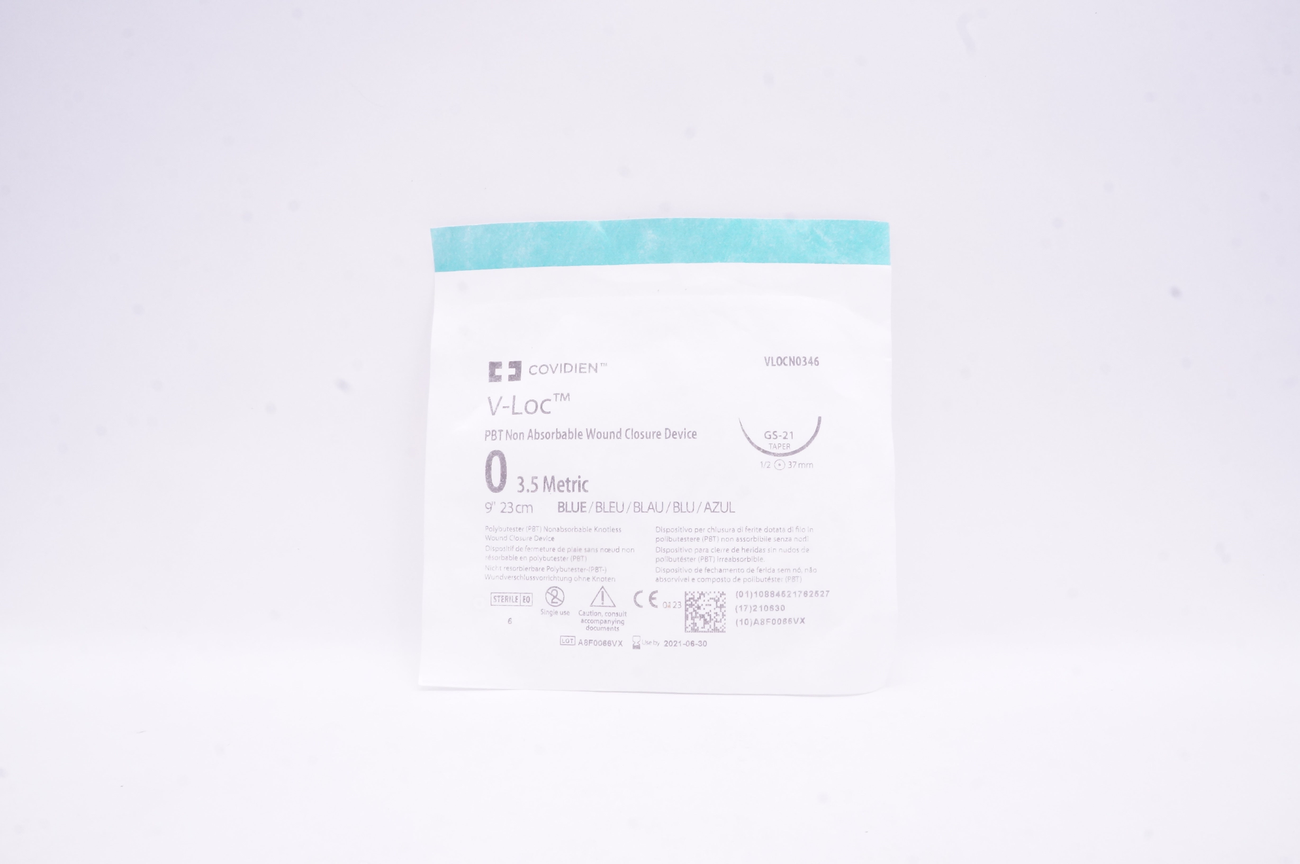 Covidien VL0CN0346 0 Wound Closure Device GS-21 Taper 1/2 37mm, 9 inch