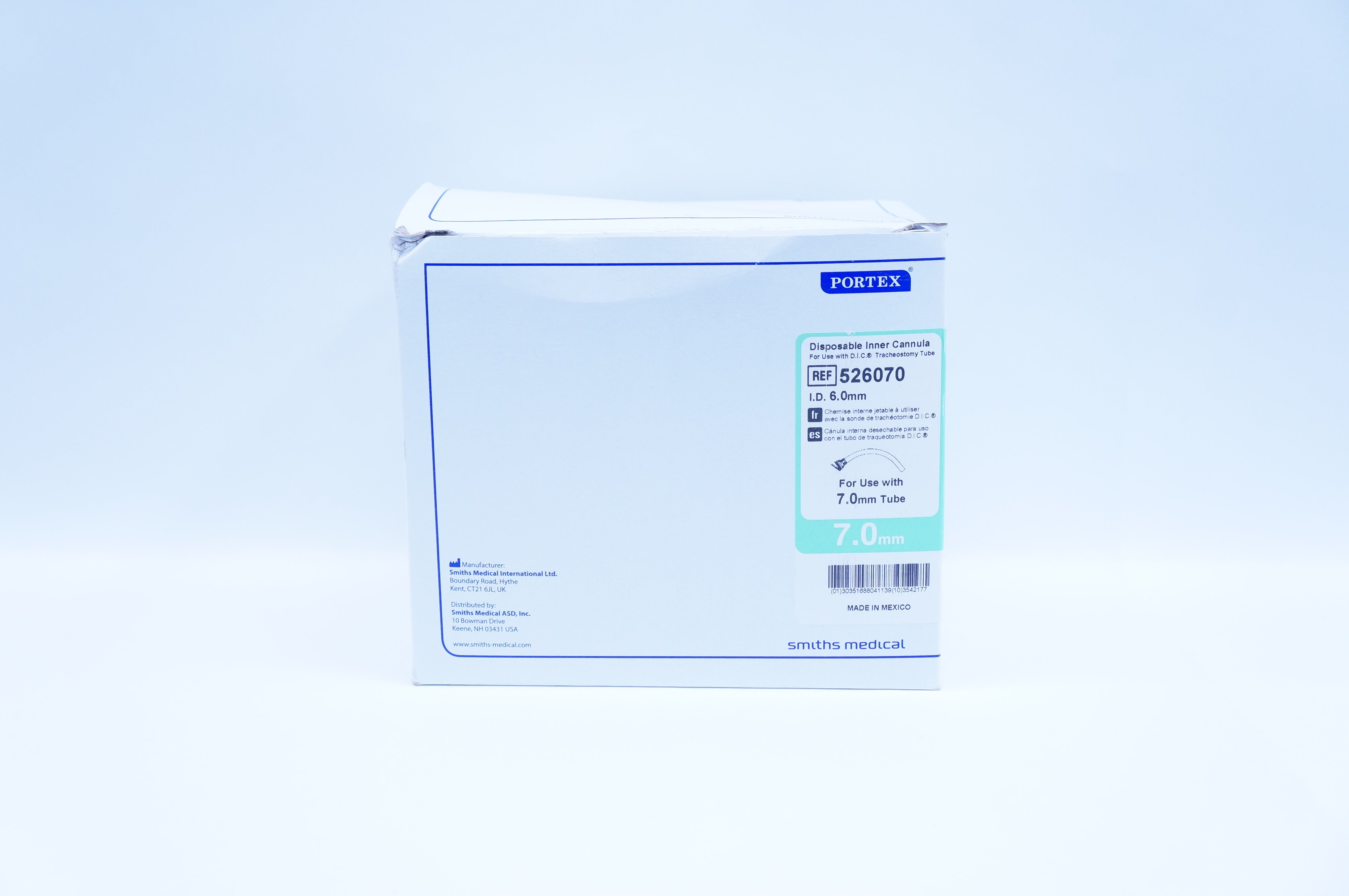 Smiths Medical 526070 Portex Disposable Inner Cannula 7.0 x  6.0mm - Box of 20