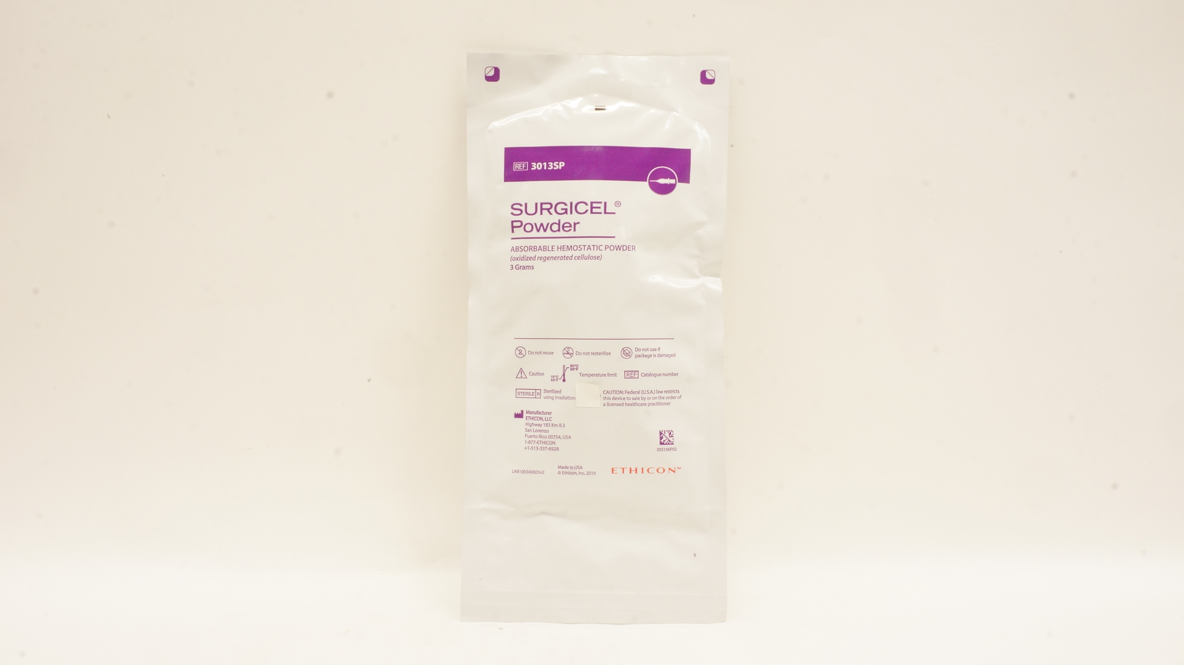 Ethicon 3013SP Surgicel Powder Absorbable Hemostatic Powder 3 Grams (x)