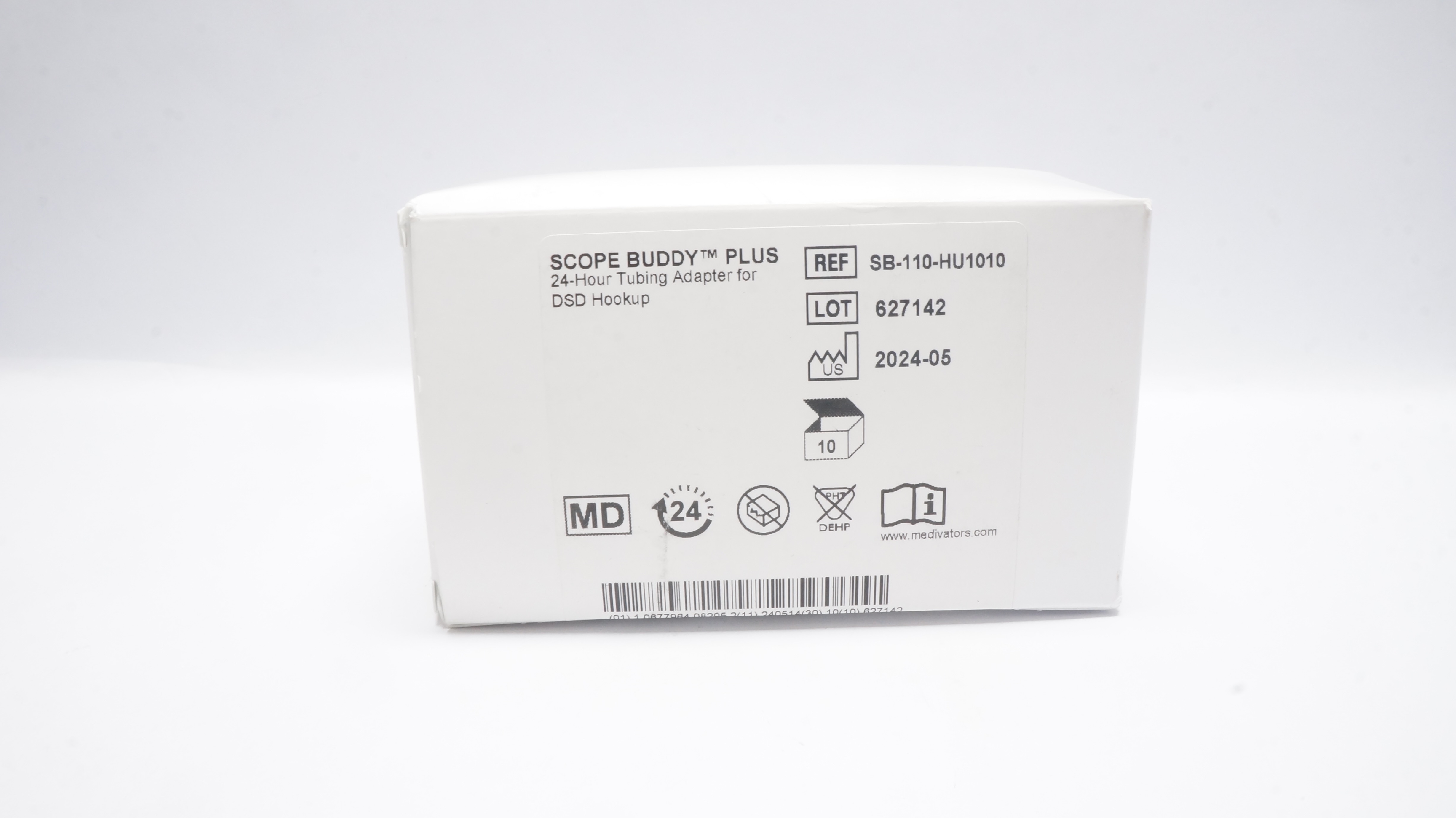 Medivators SB-110-HU1010 SCOPE BUDDY PLUS, 24-Hour Tubing Adapter - Box of 10