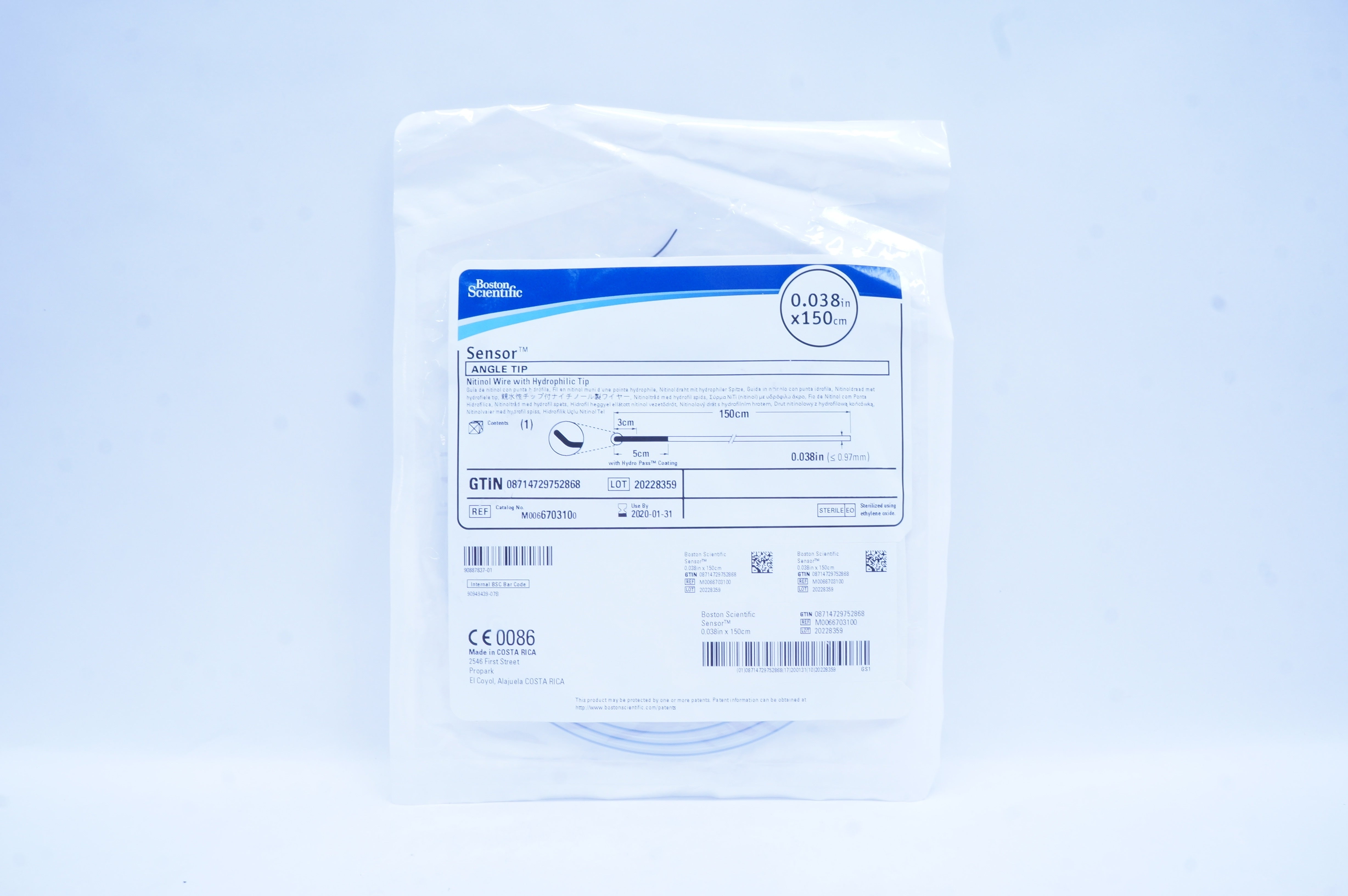 Boston Scientific M0066703100 Sensor Nitinol Wire 0.038in. x 150cm (x)