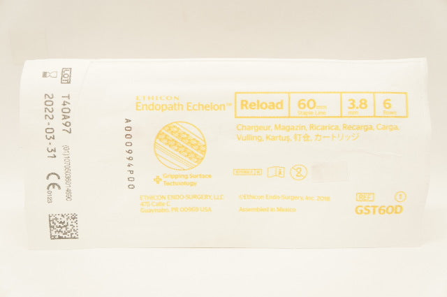 Ethicon GST60D Echelon Endopath Chargeur Reload 60mm x 3.8mm 6 Rows
