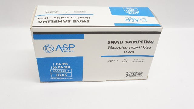 ASP Medical 8205 Swab Sampling, Nasopharyngeal Use, 15cm - Box of 100 (x)
