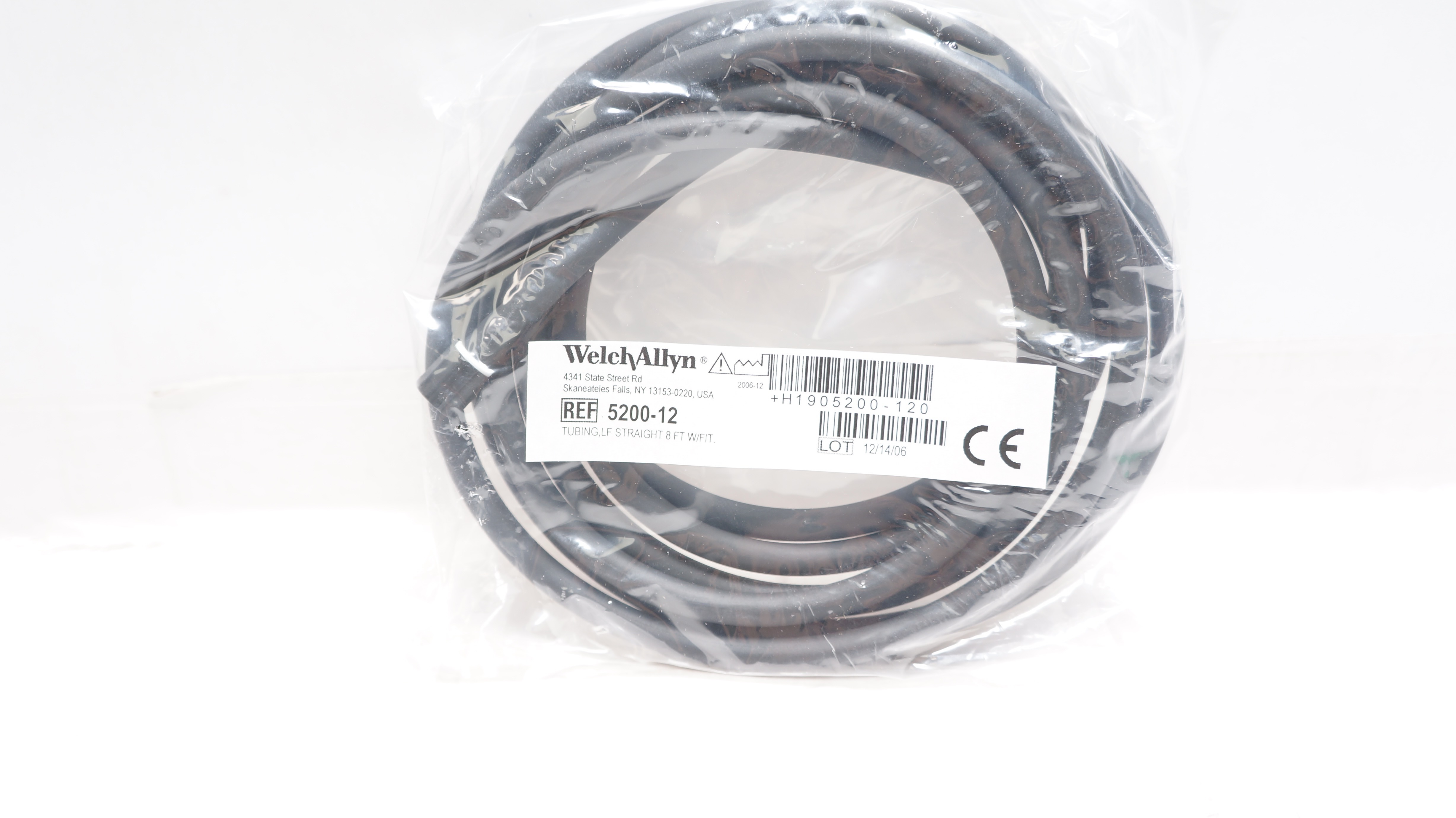 Welch Allyn 5200-12 Tubing, LF Straight 8Ft. with Fit