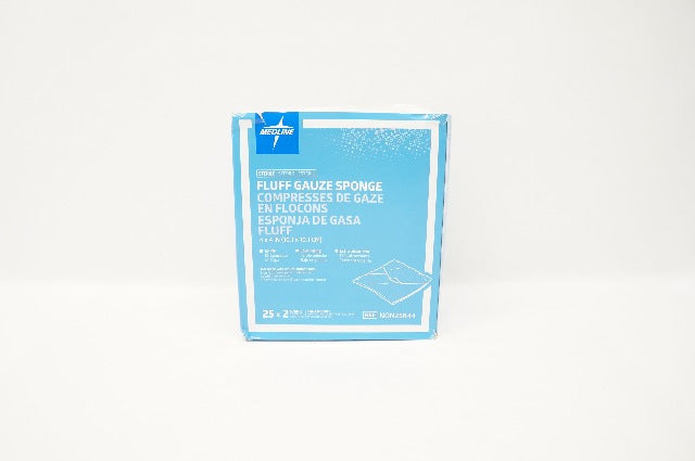 Medline NON25844 Fluff Gauze Sponge 12-Ply 4 x 4 inch - Pack of 50
