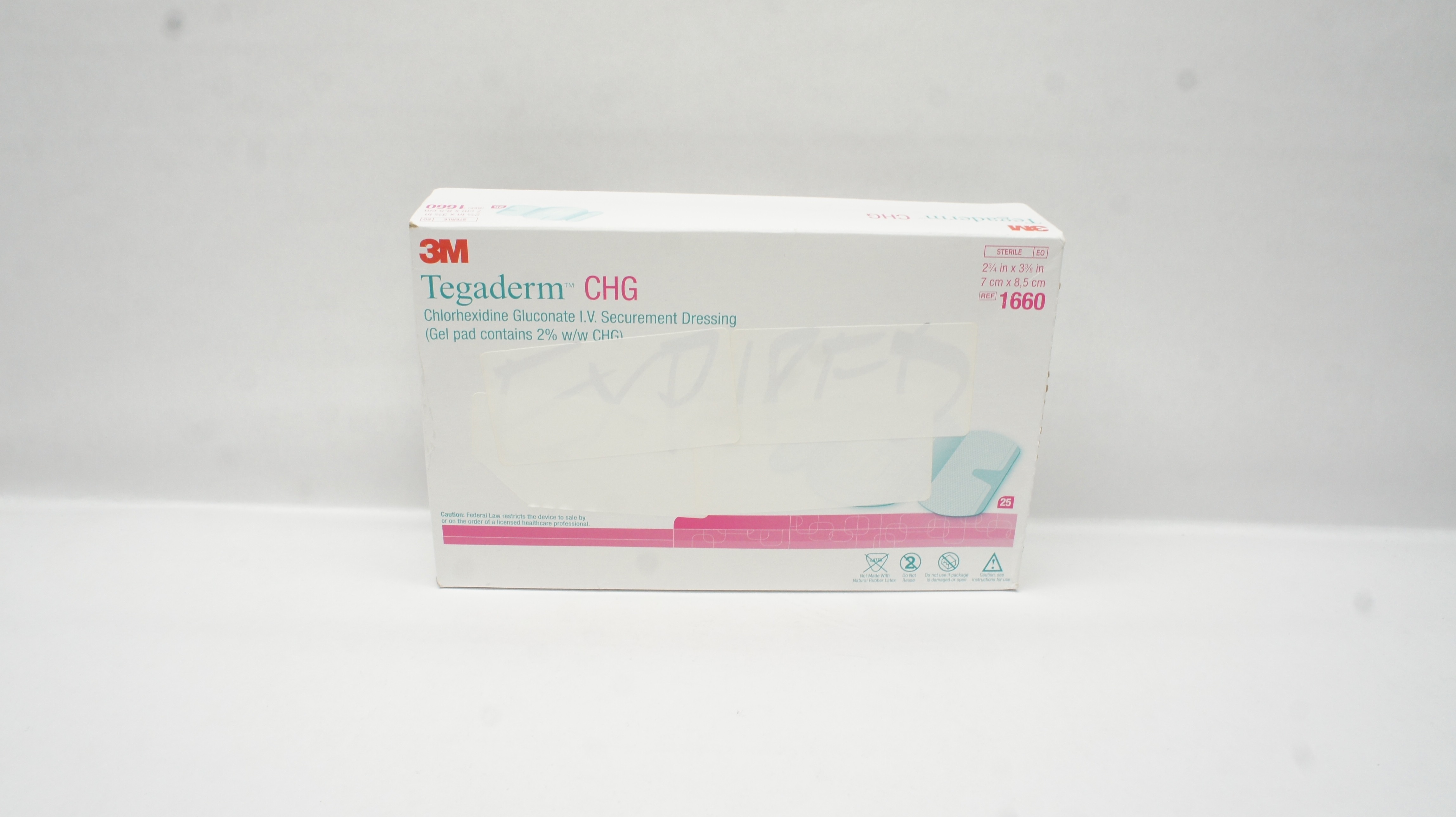 3M 1660 Tegaderm CHG IV Securemenet Dressing 2-3/4 x 3-3/8inch (x) - Box of 25