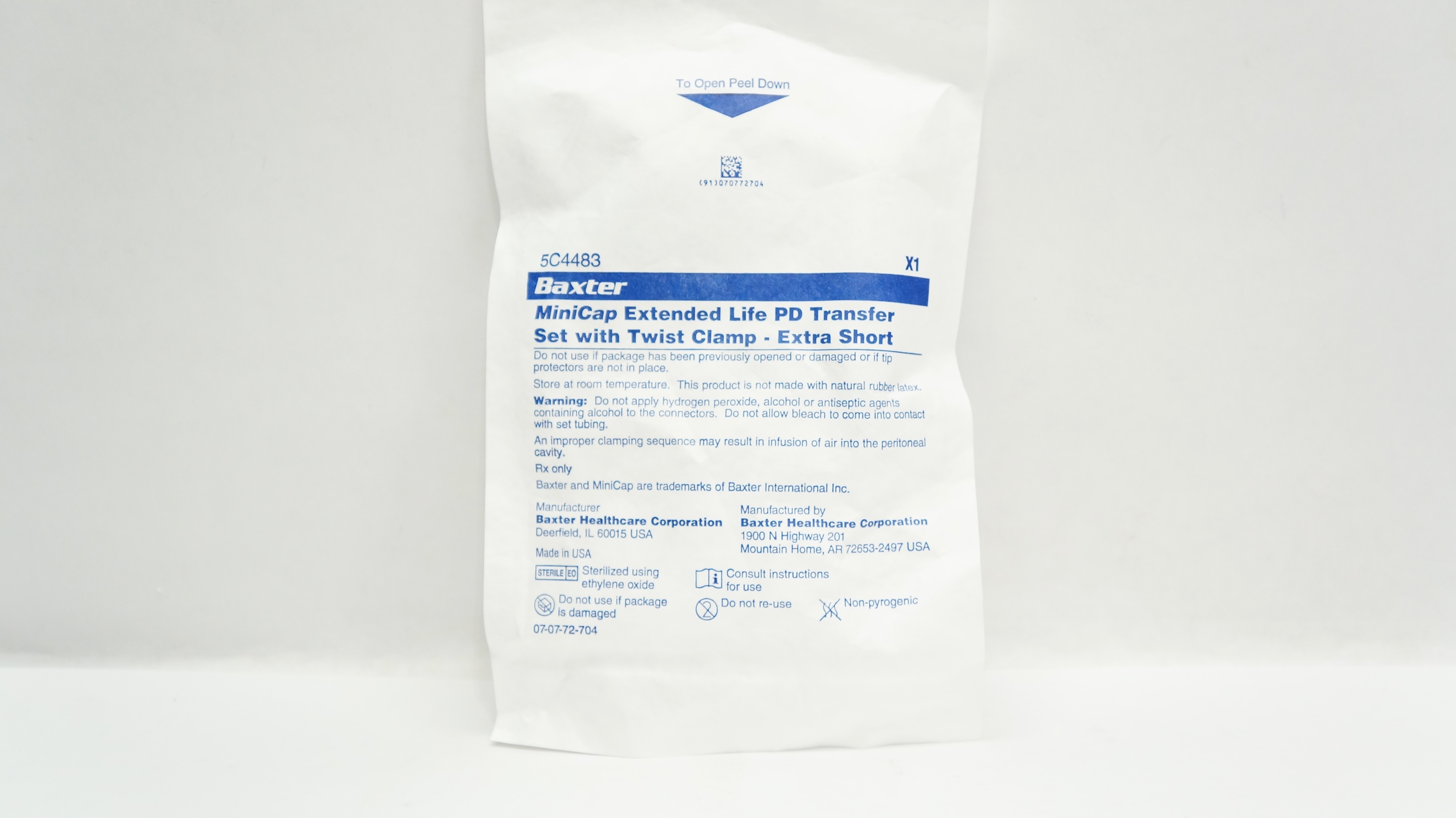 Baxter 5C4483 MiniCap Extended Life PD Transfer Set (x)