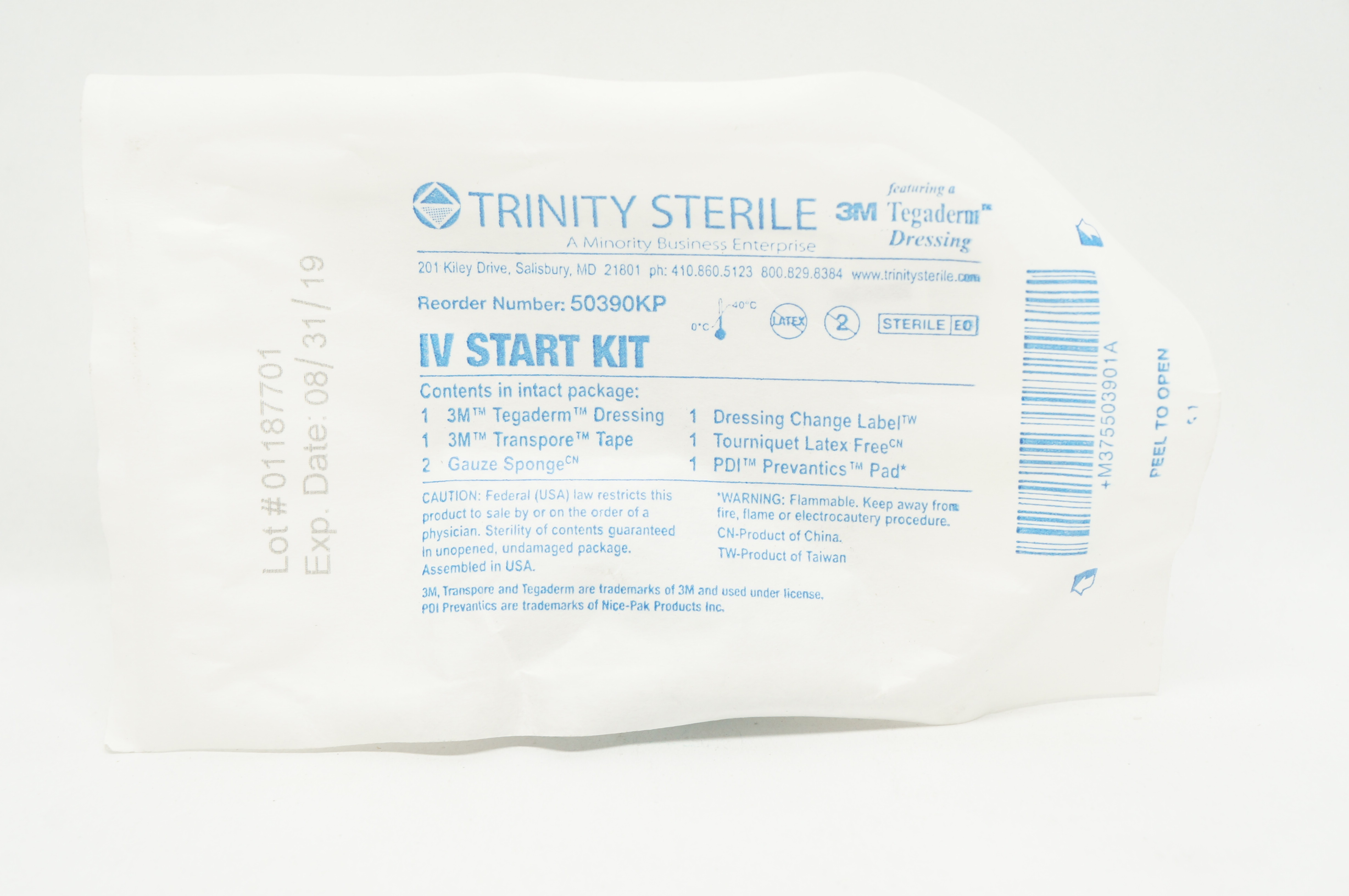 Trinity Sterile 50390KP IV Start Kit (x)