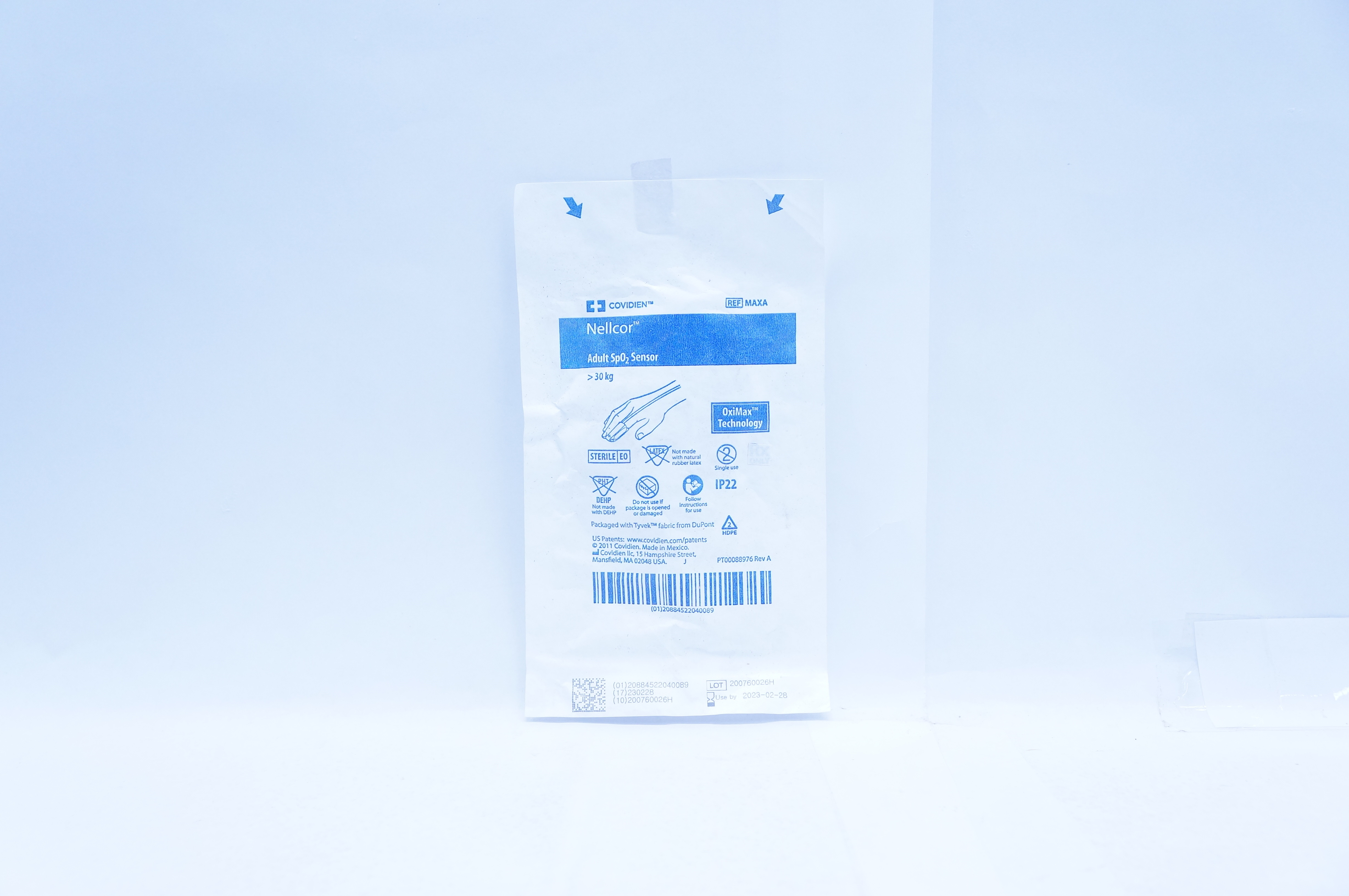 Covidien MAXA Nellcor Adult SpO2 Sensor >30kg