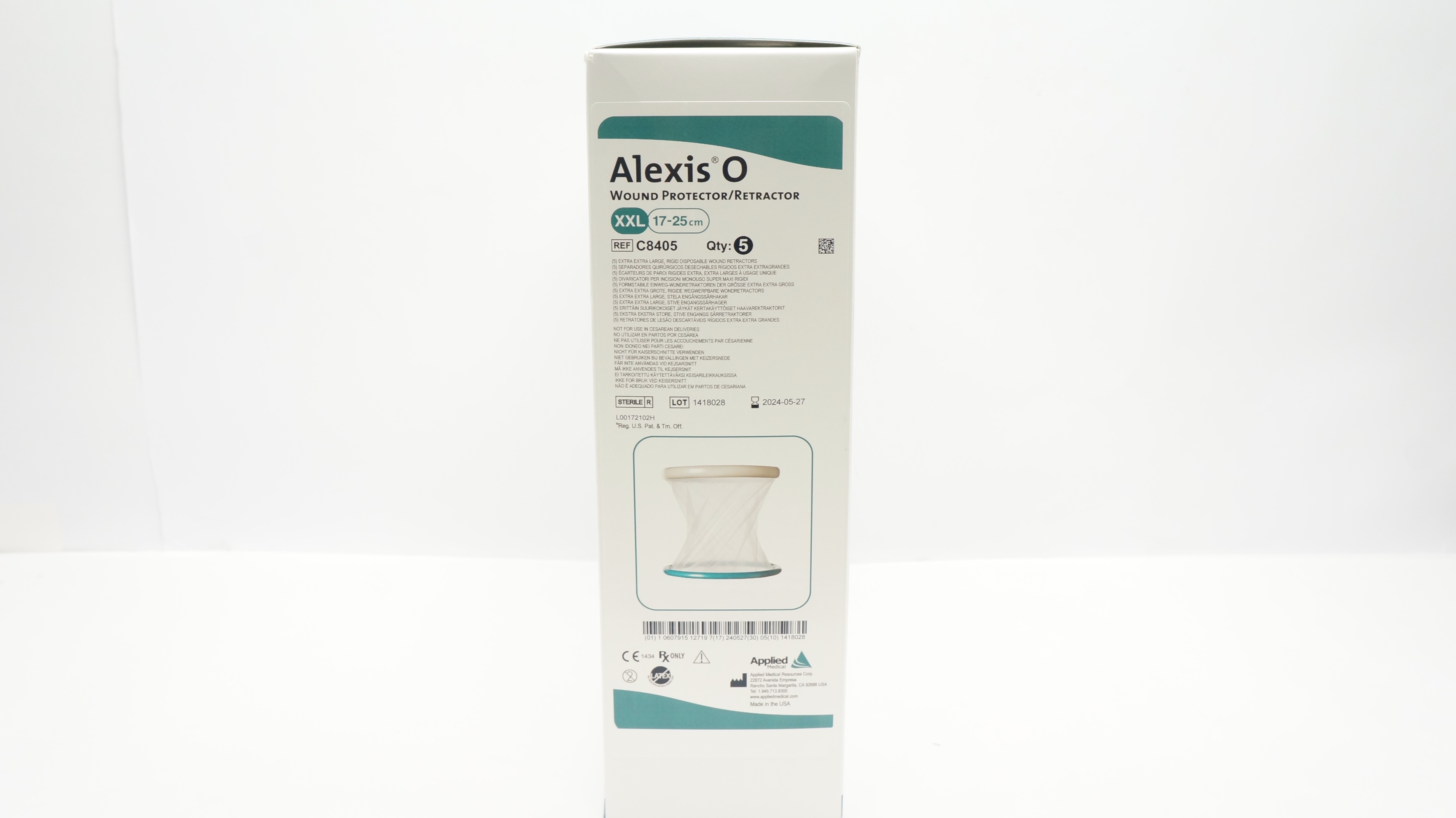Applied Medical C8405 Alexis O Wound Protector Retractor 17-25cm, XXL (x) - Box of 5