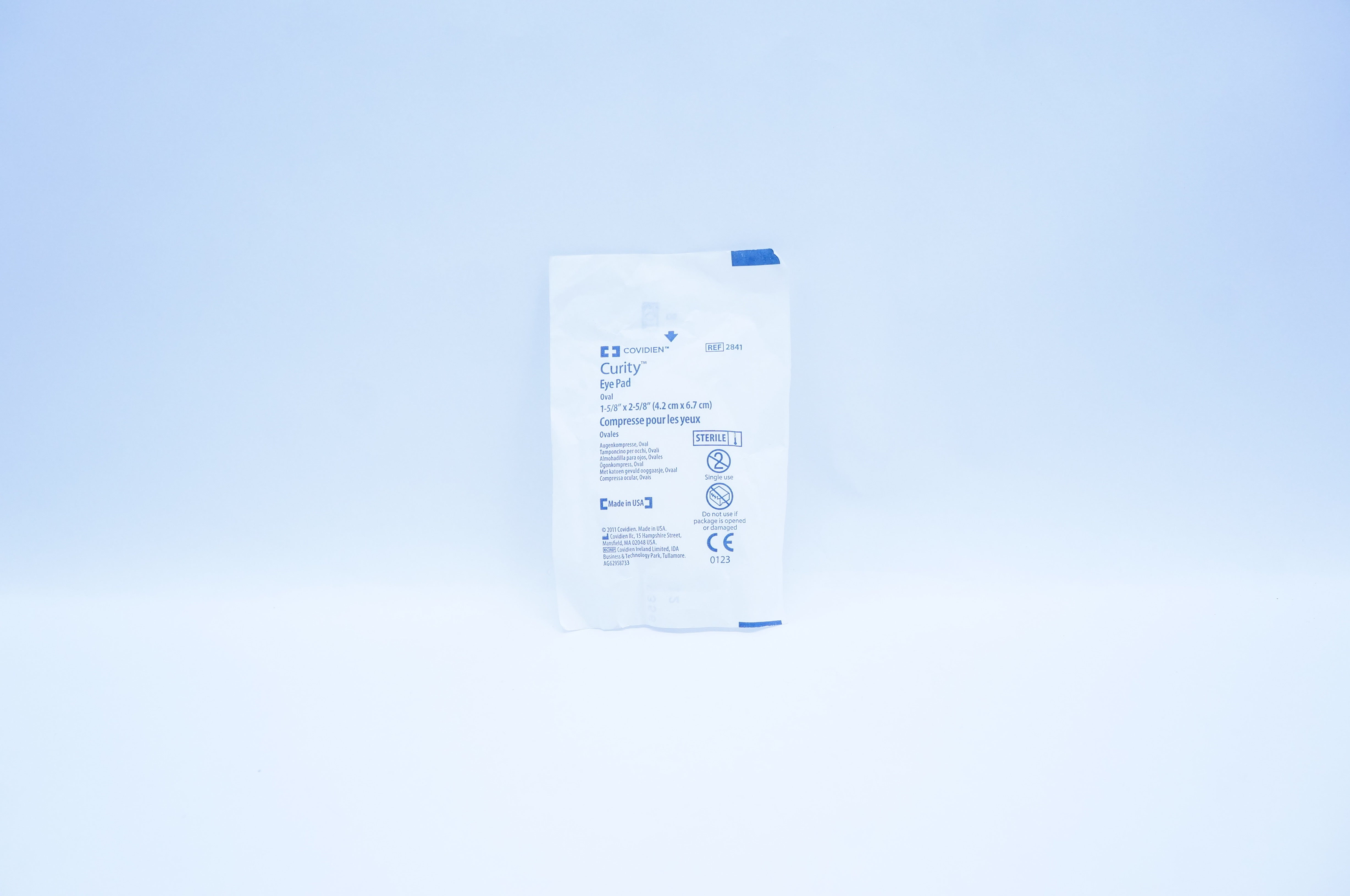 Covidien 2841 Curity Eye Pad Oval 1-5/8inch x 2-5/8inch (x)