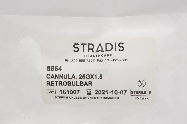 Stradis 8864 Cannula Retrobulbar 25G x 1.5 (x)