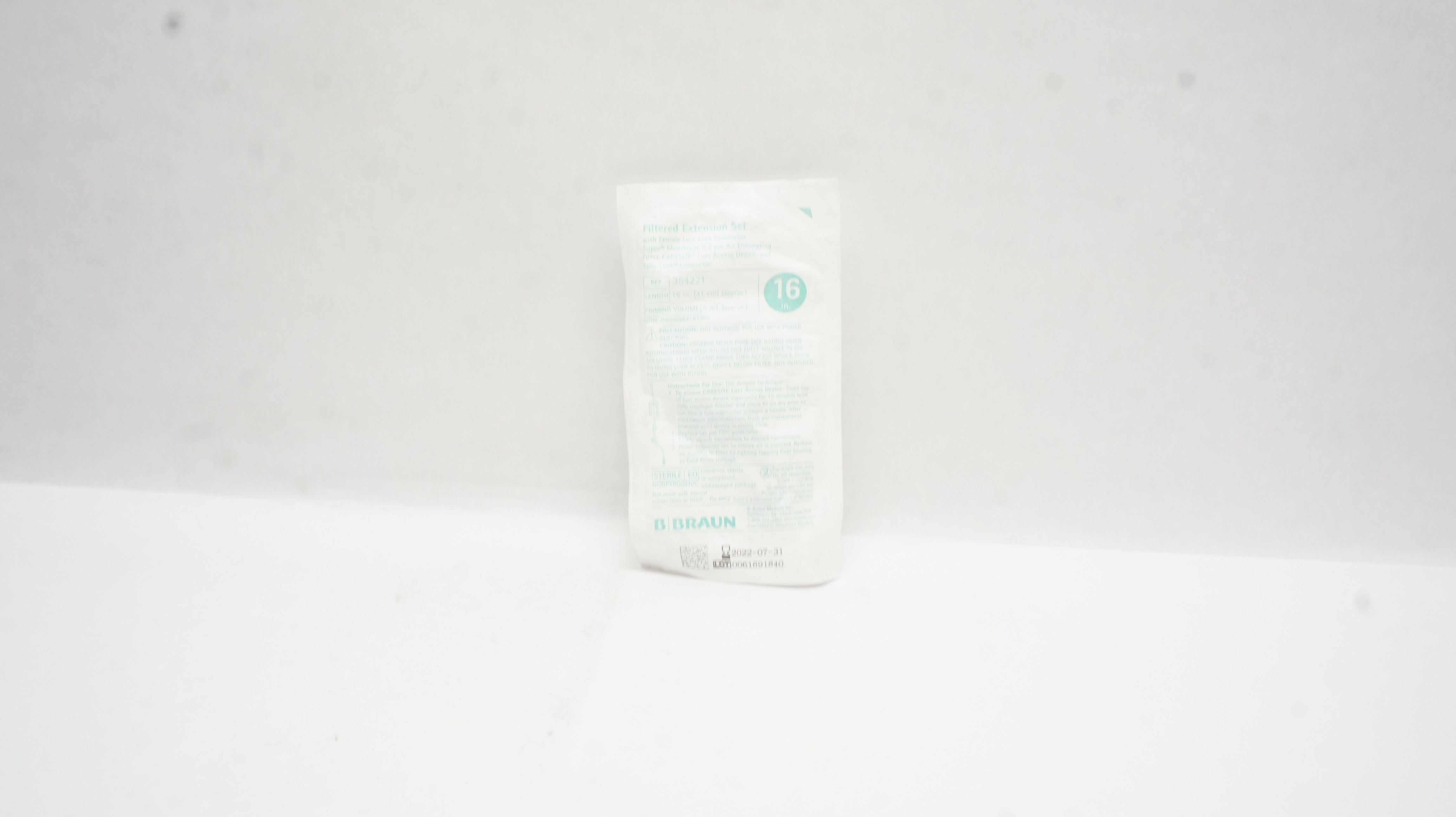 Braun 354221 Filtered Extension Set w/Female Luer Lock Connector 16inch x 5mL(x)