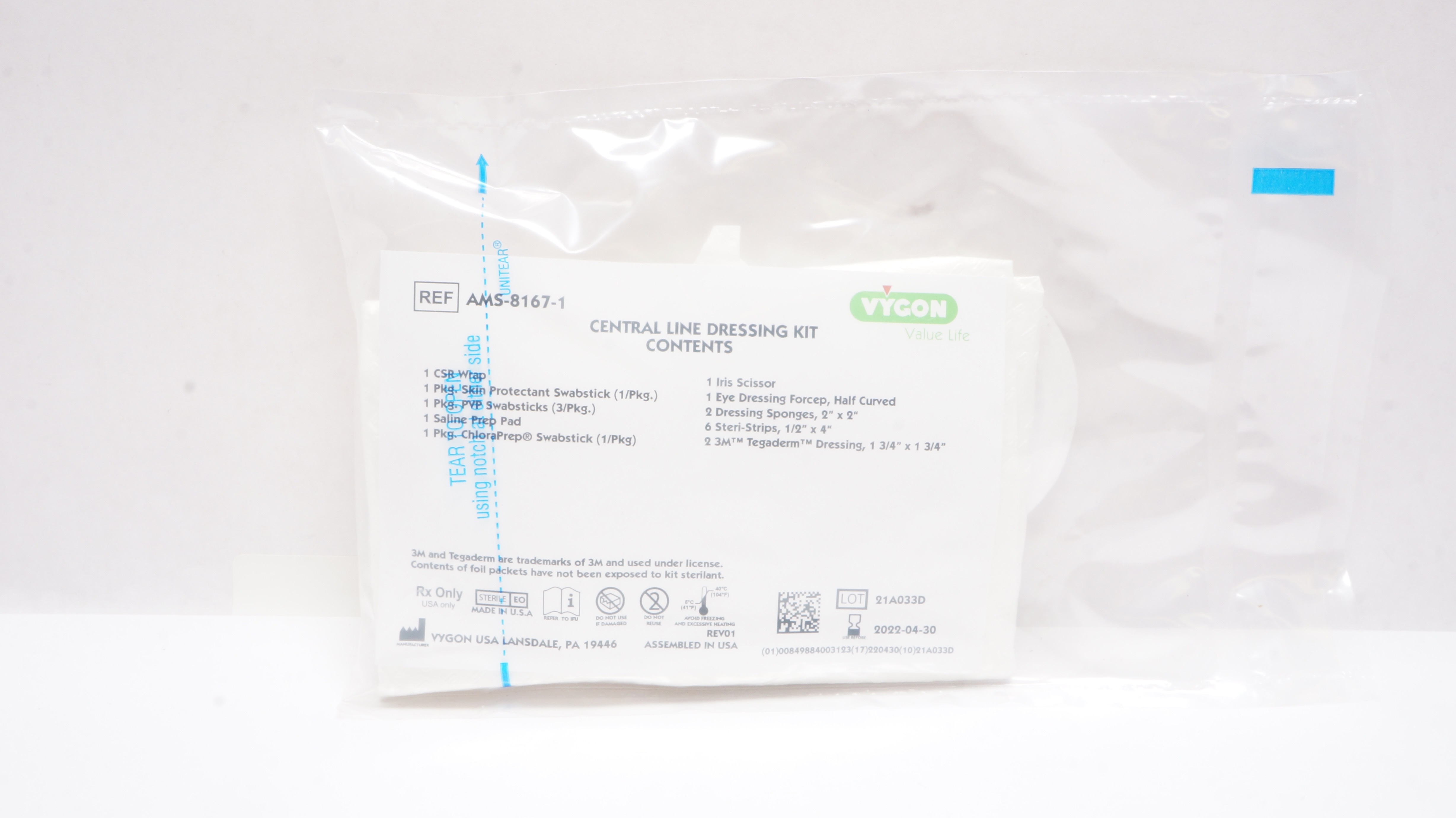 Vygon AMS-8167-1 Central Line Dressing Kit (x)