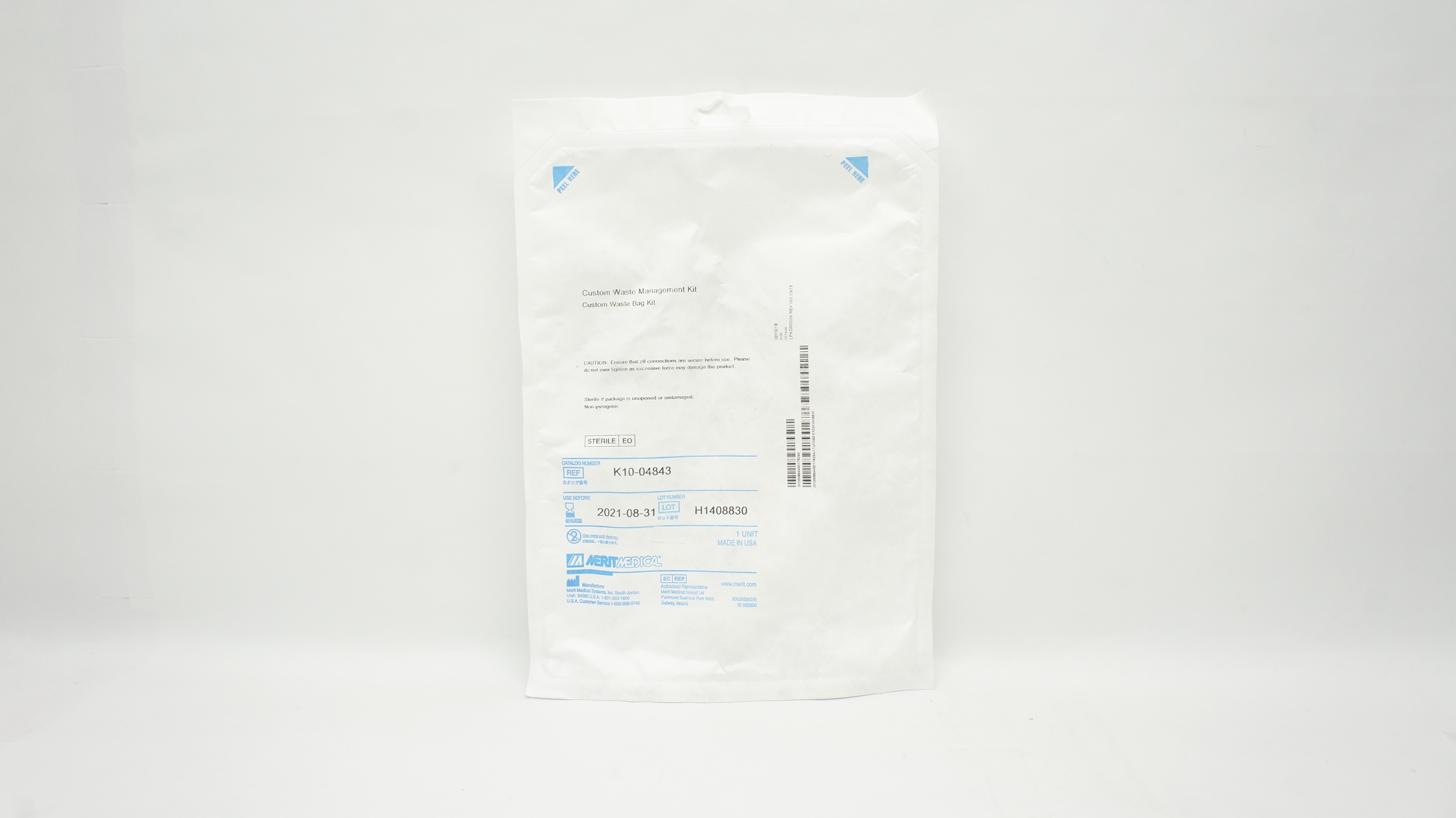 Merit Medical K10-04843 Custom Waste Management Kit Custom Waste Bag Kit (x)