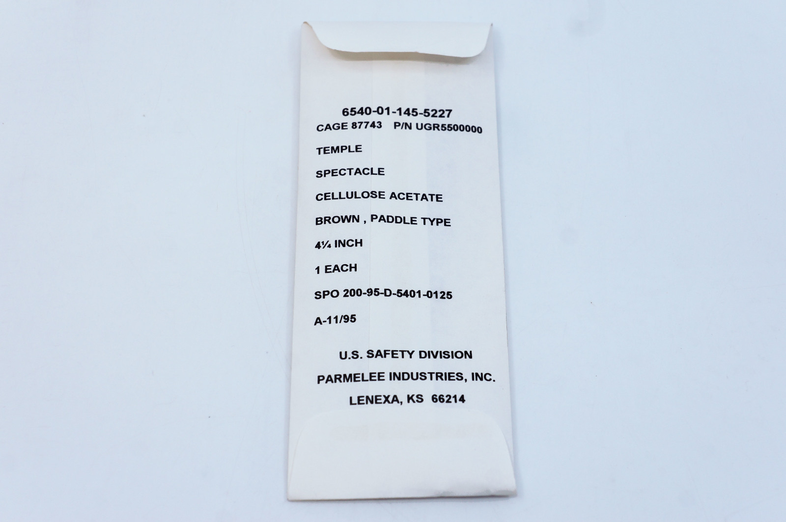 Parmelee 6540-01-145-5227 Temple Spectacle Cellulose Acetate 4-1/4in.~Pack of 22