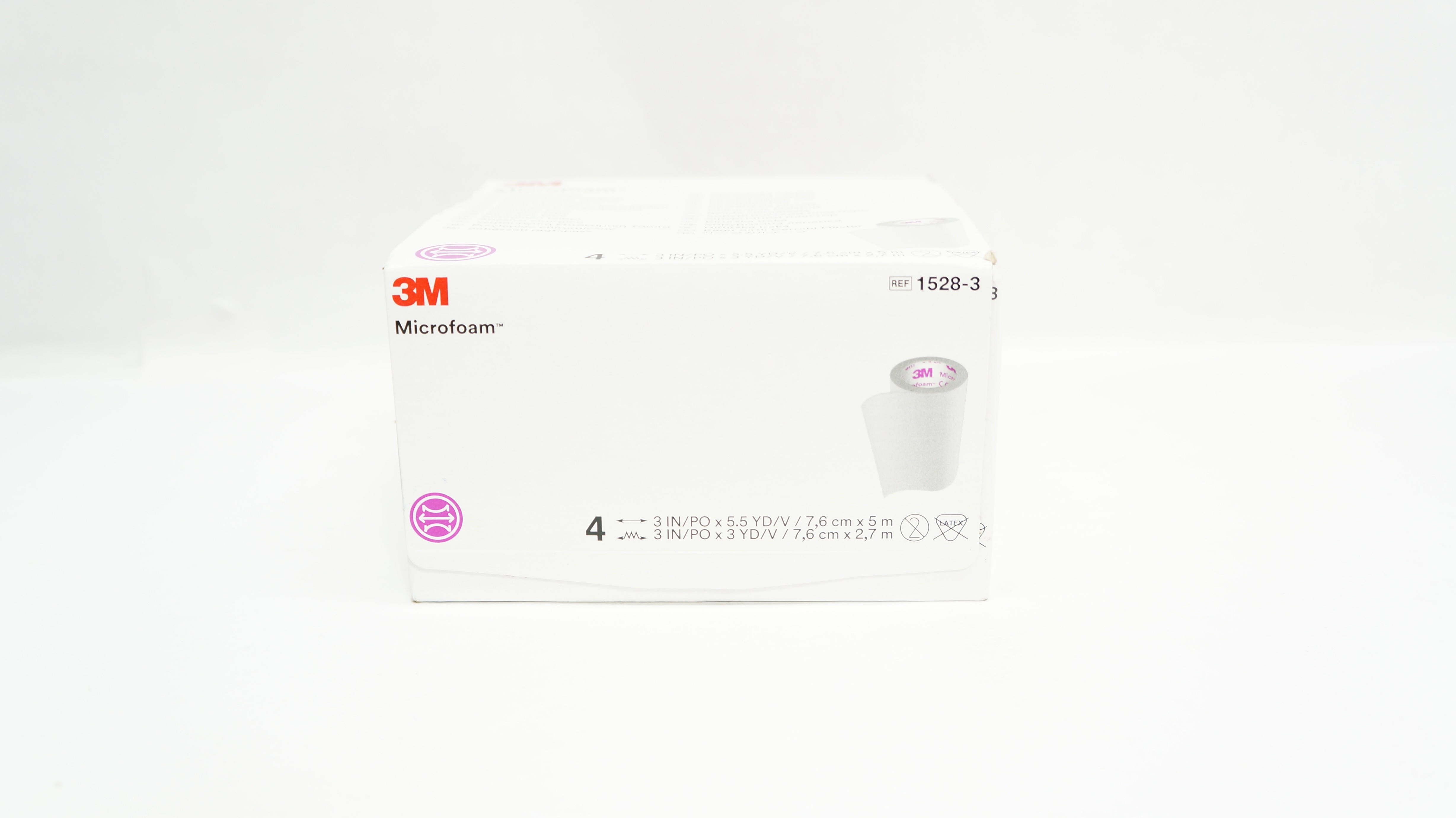 3M 1528-3 Microfoam Surgical Tape 3inch x 5.5yd. 3inhc x 3yd. - Box of 4