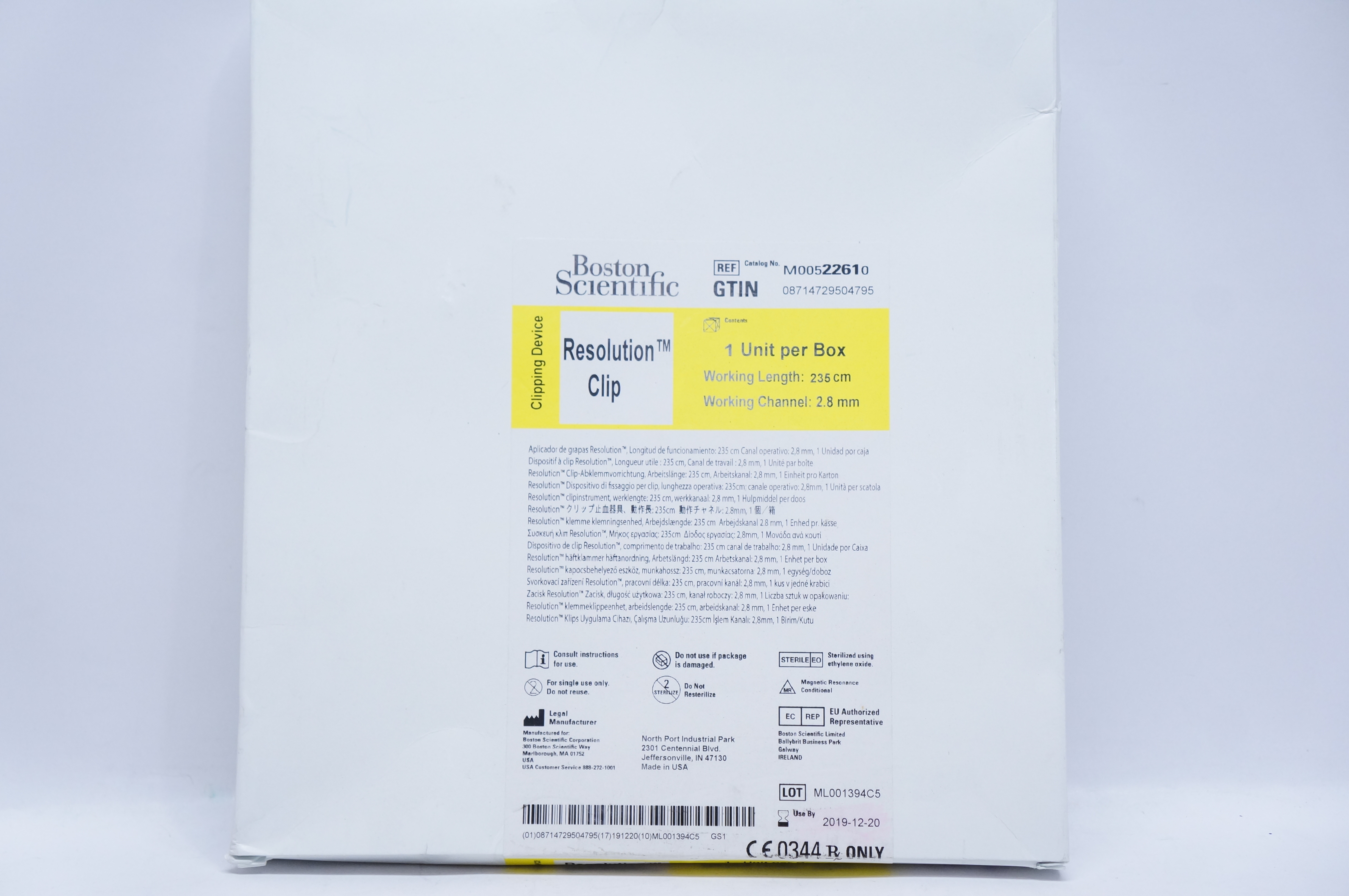 Boston Scientific 2261 Resolution Clipping Device 2.8mm x 235cm (x)