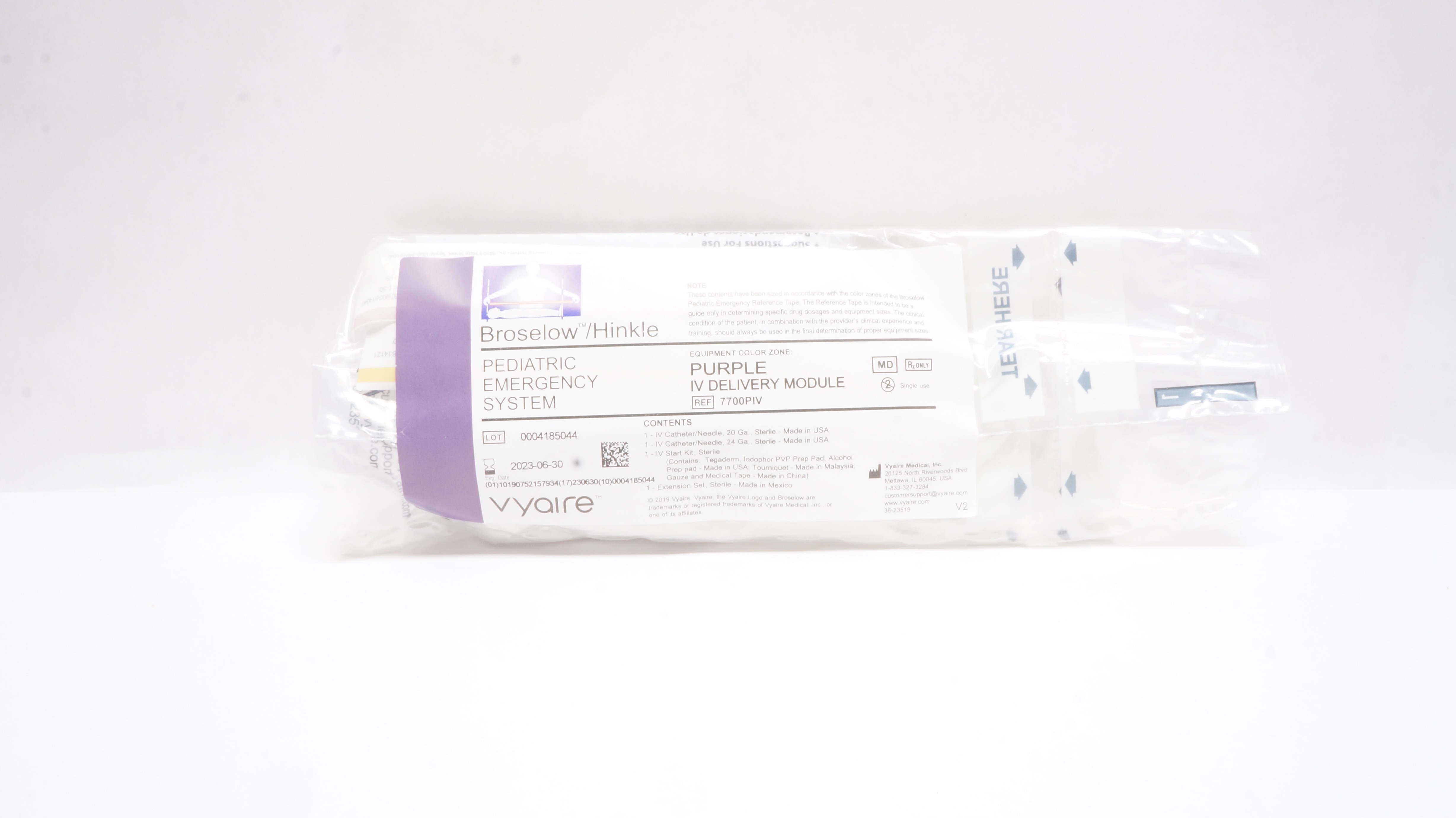 Vyaire 7700PIV Broselow/Hinkle Pediatric Emergency System, Purple (x)